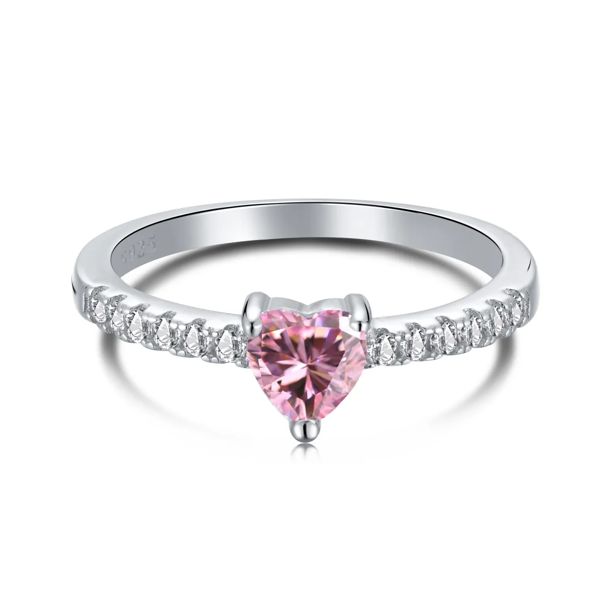 Minimalist Sterling Silver Ring with Rhodium Plated Finish