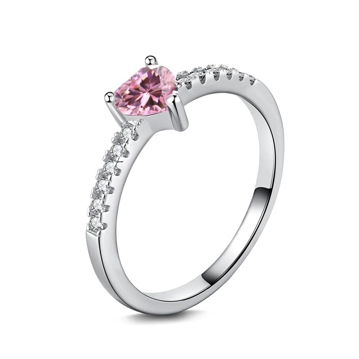 Minimalist Sterling Silver Ring with Rhodium Plated Finish