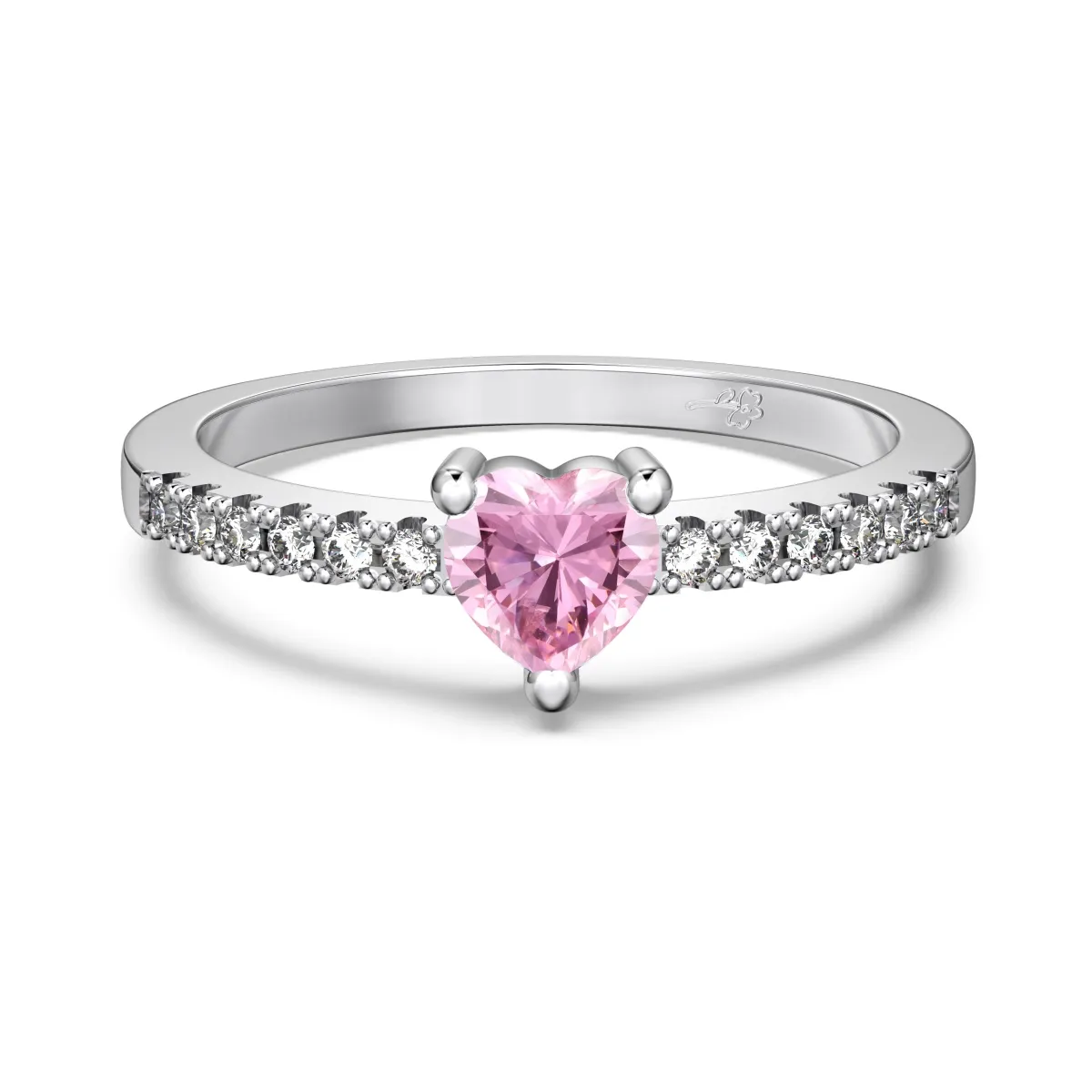 Minimalist Sterling Silver Ring with Rhodium Plated Finish