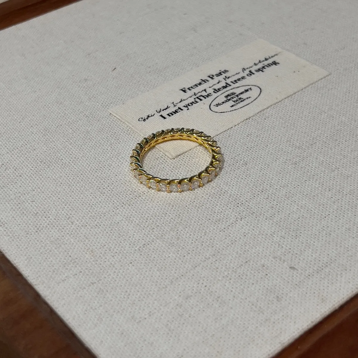 Minimalist Moissanite Sterling Silver Ring, Gold Plated