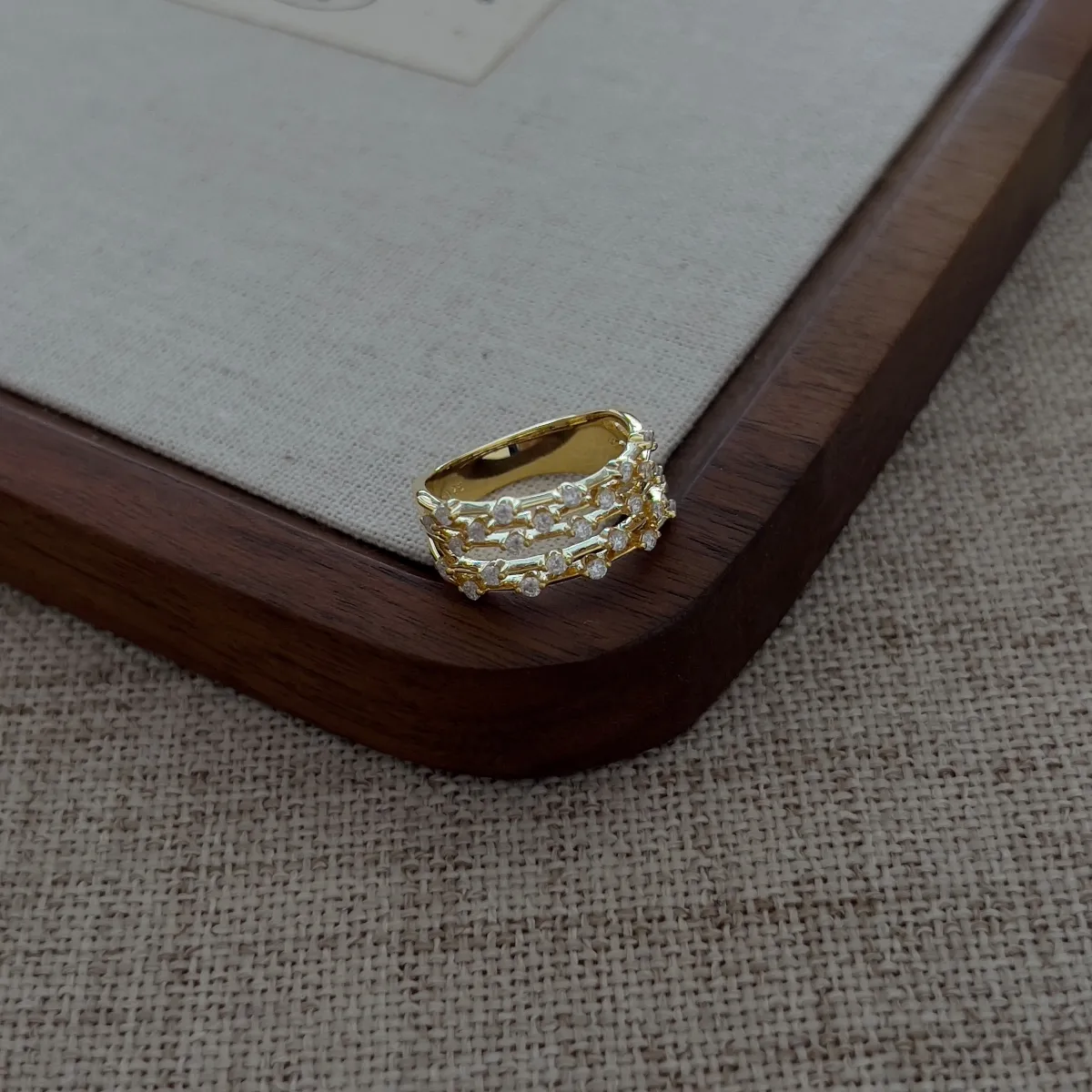 Minimalist Moissanite Sterling Silver Ring, Gold Plated