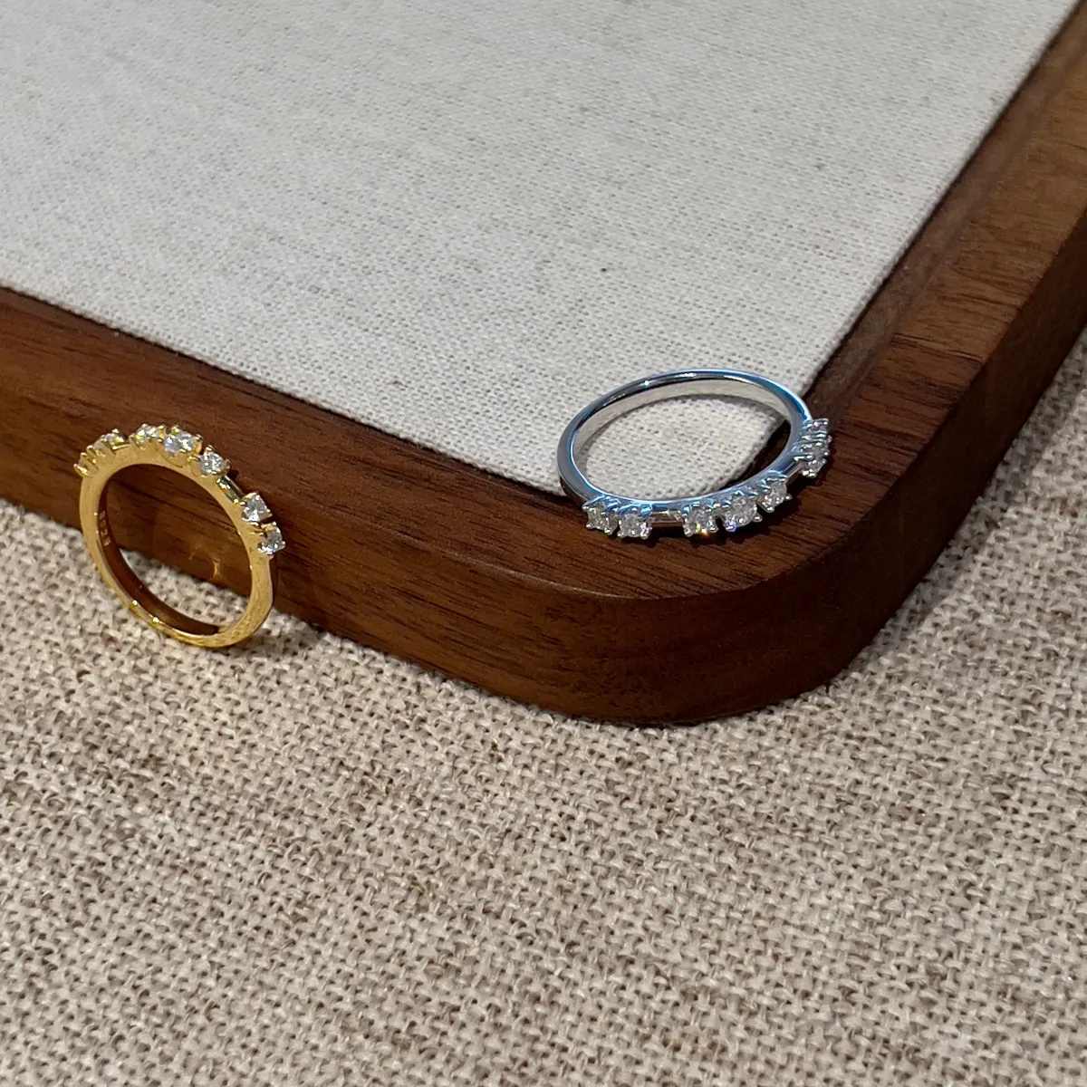 Minimalist Moissanite Sterling Silver Ring