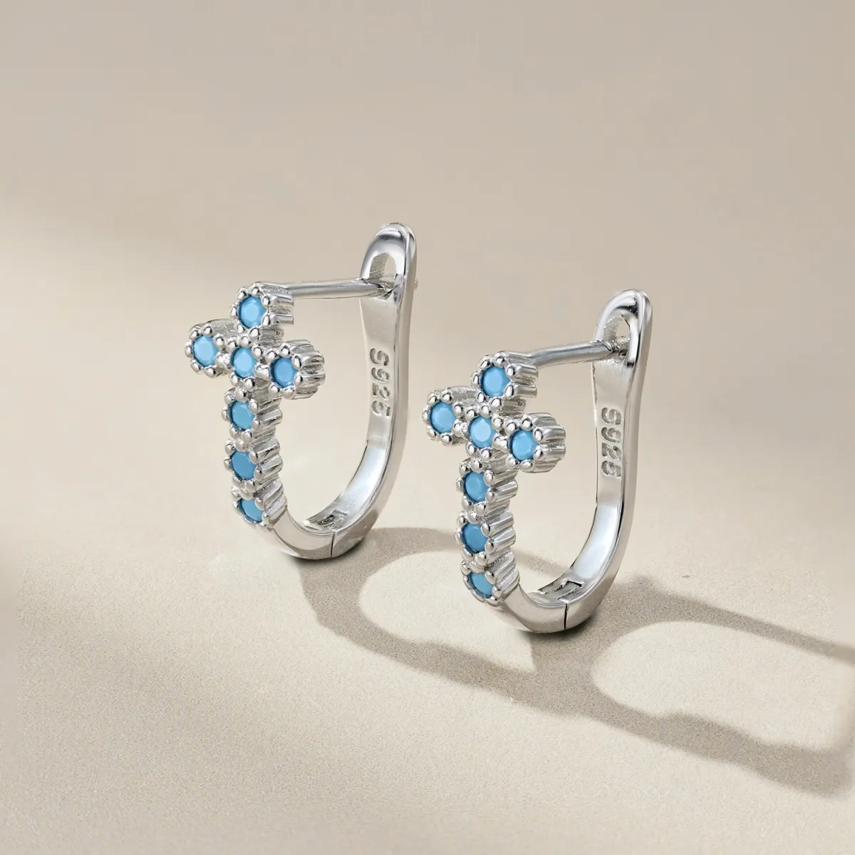 Minimalist Sterling Silver Rhodium Plated Earrings