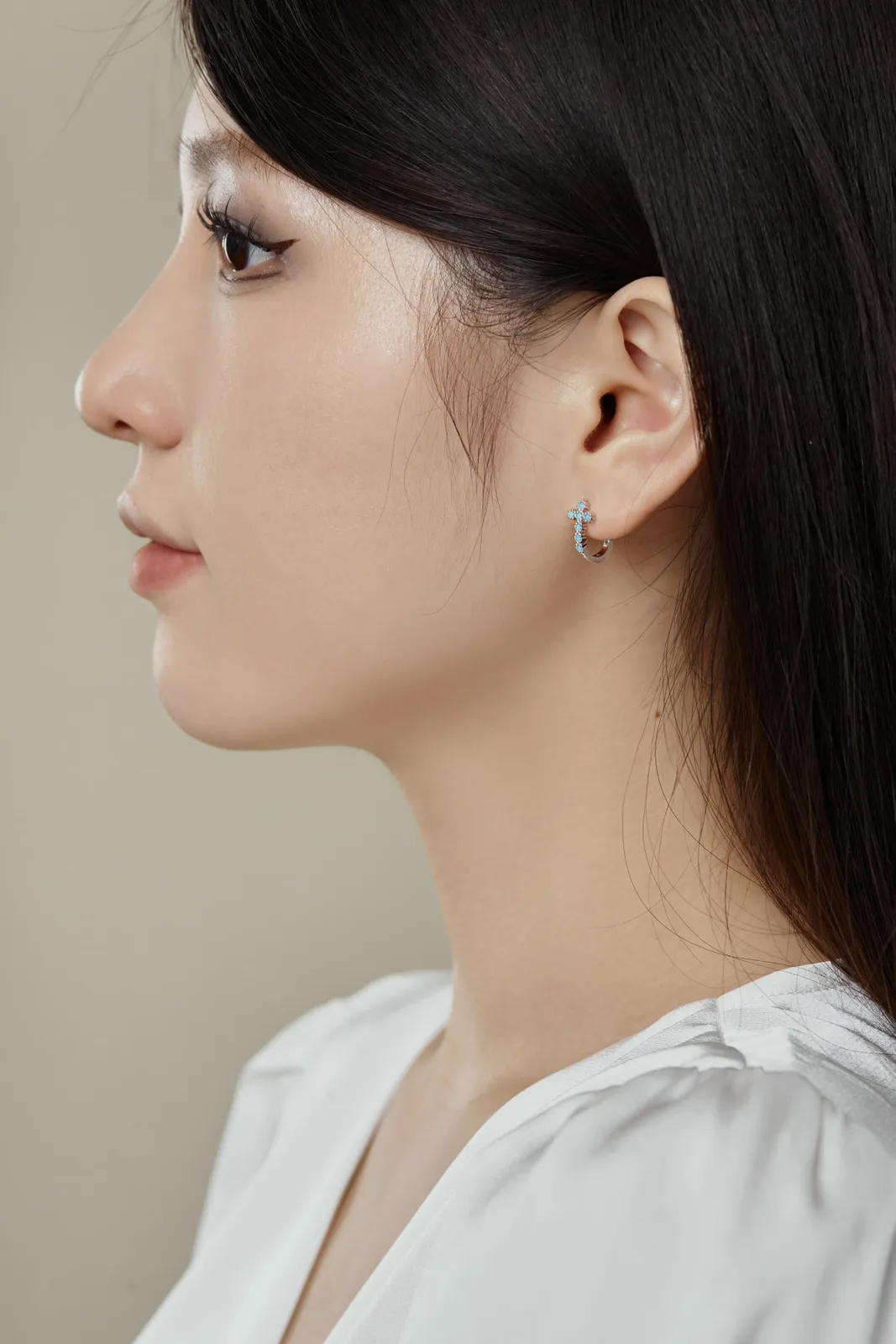Minimalist Sterling Silver Rhodium Plated Earrings