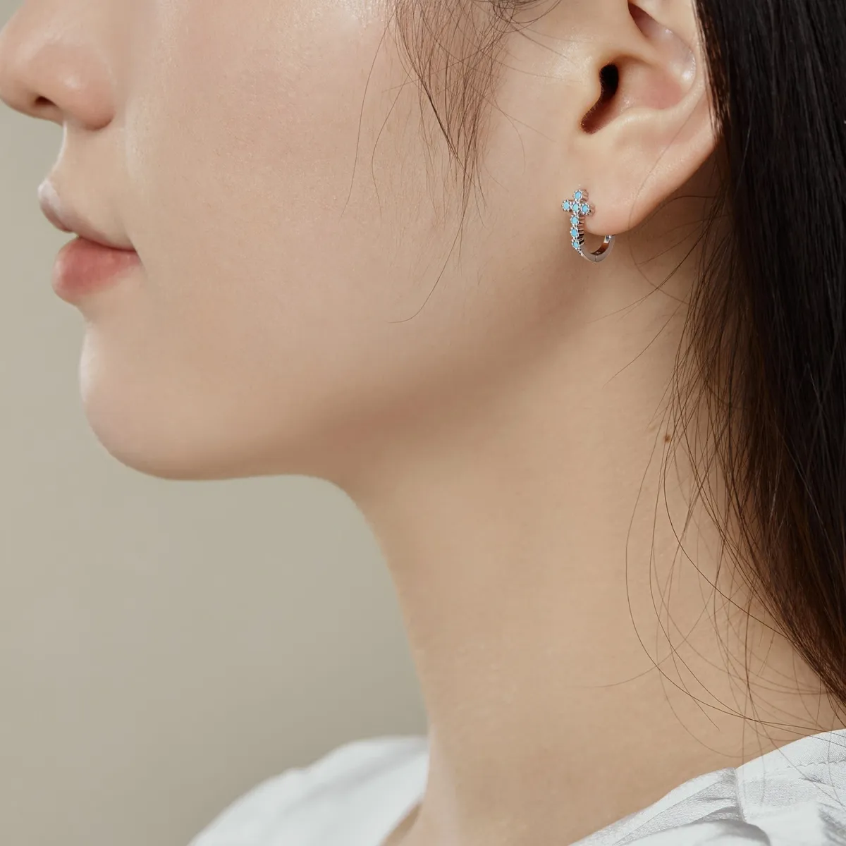 Minimalist Sterling Silver Rhodium Plated Earrings