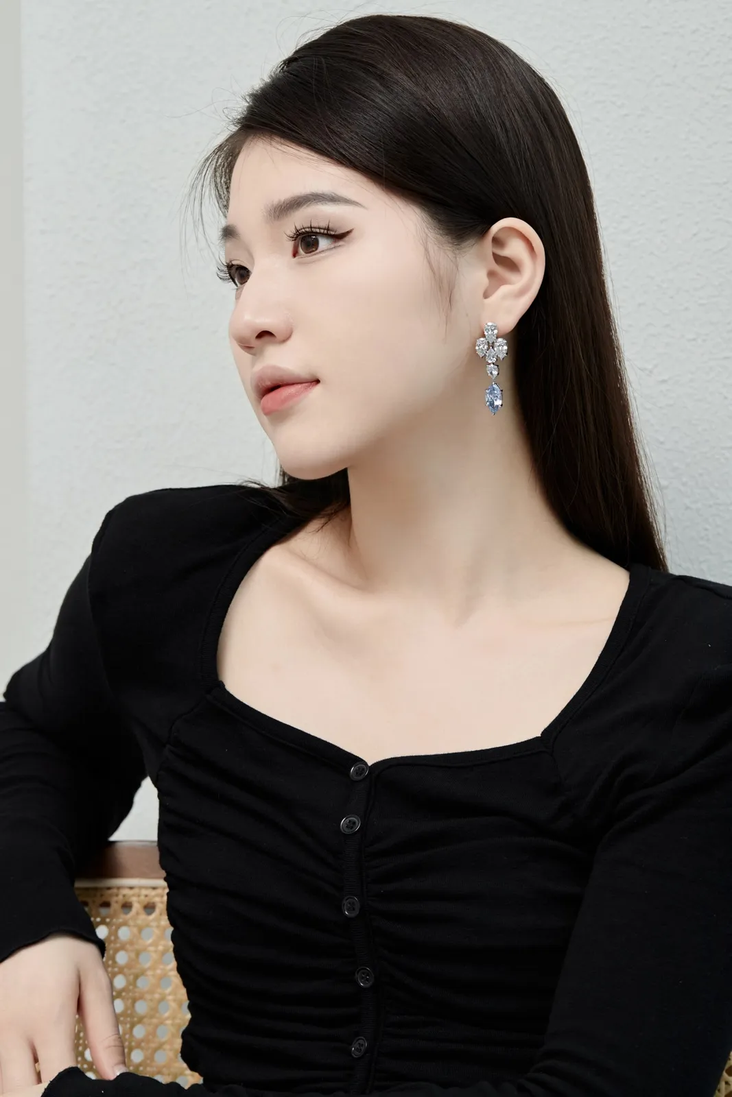 Minimalist Sterling Silver Rhodium Plated Earrings