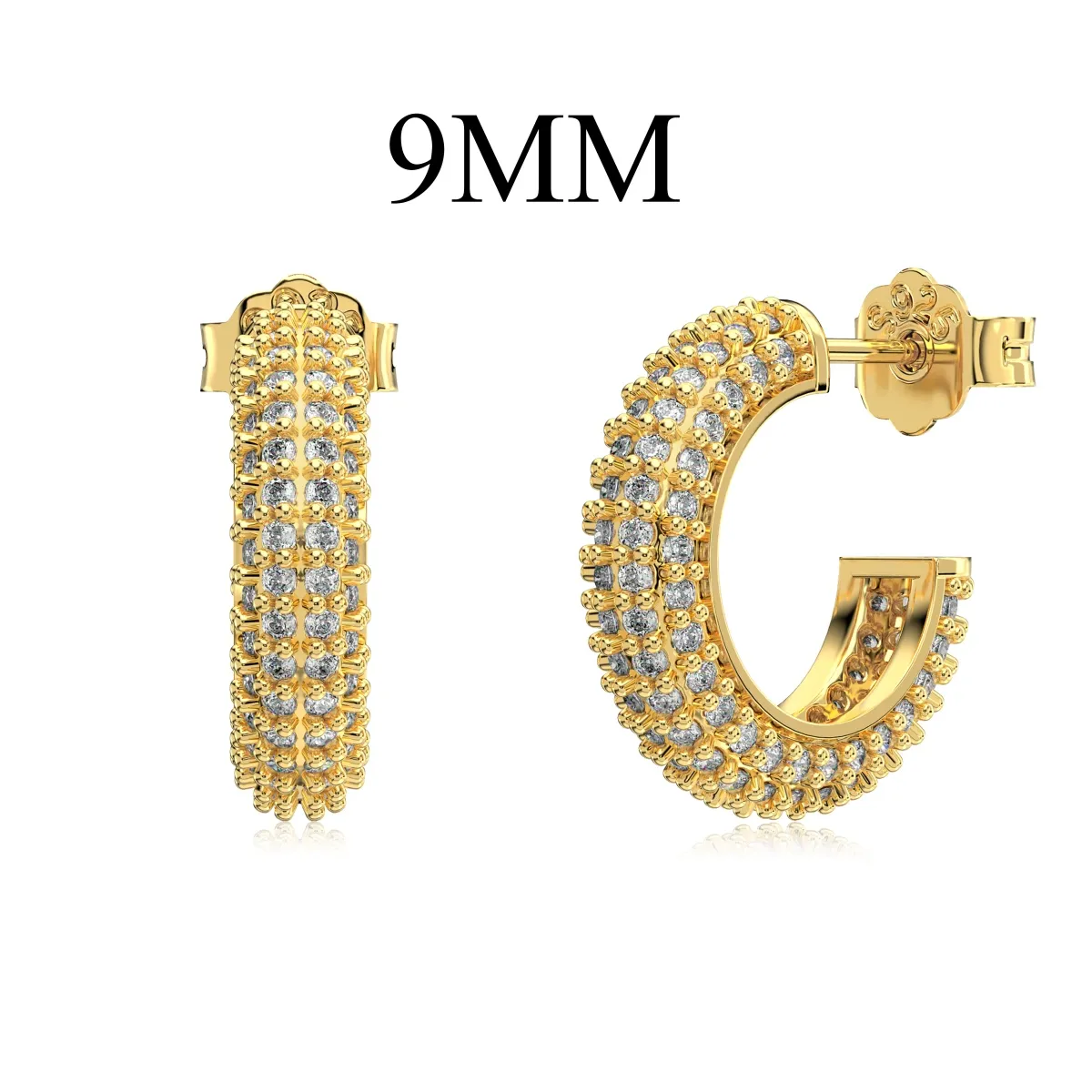 Minimalist Gold Plated Sterling Silver Cubic Zirconia Earrings