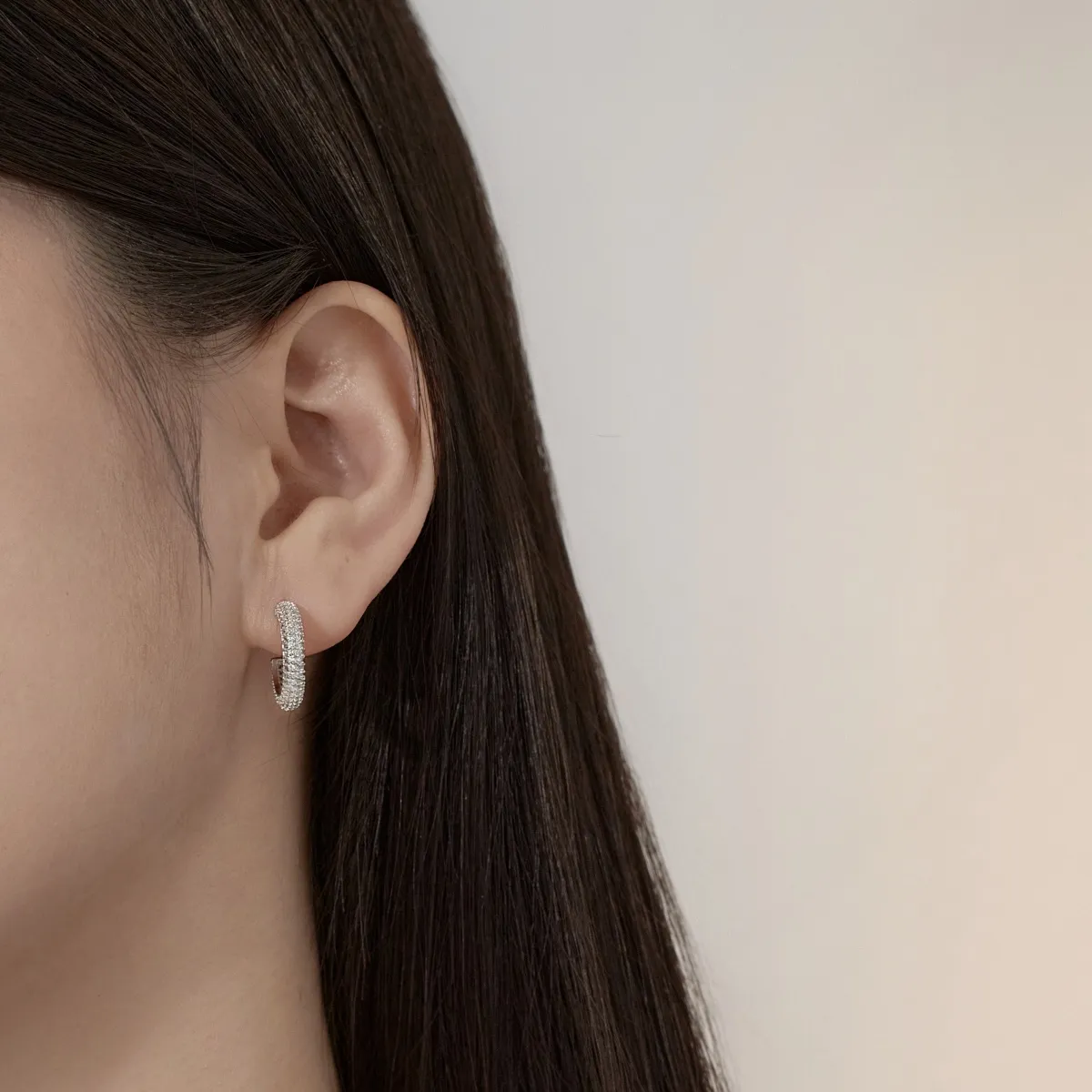 Minimalist 11MM Cubic Zirconia Sterling Silver Earrings