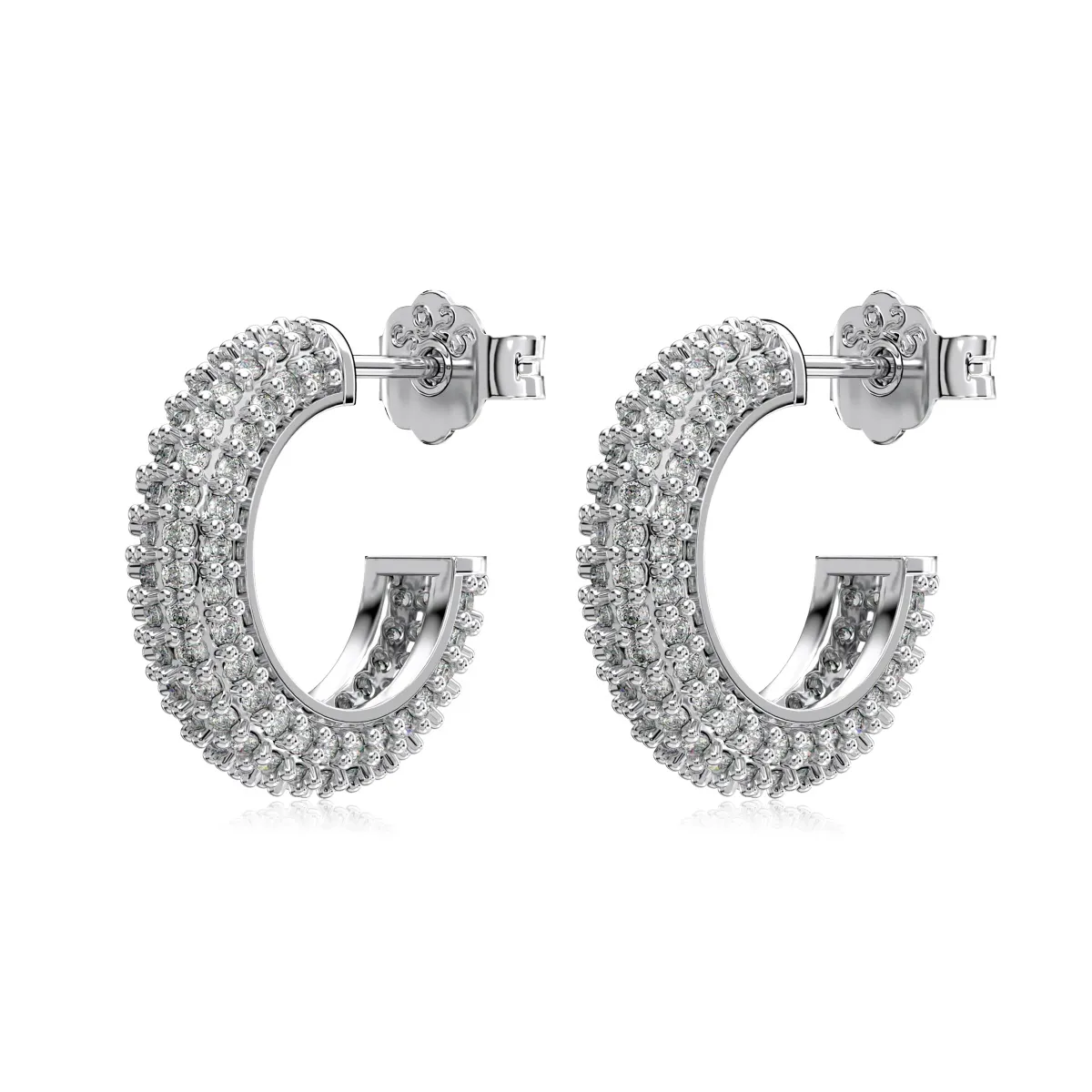 Minimalist Cubic Zirconia Sterling Silver Earrings