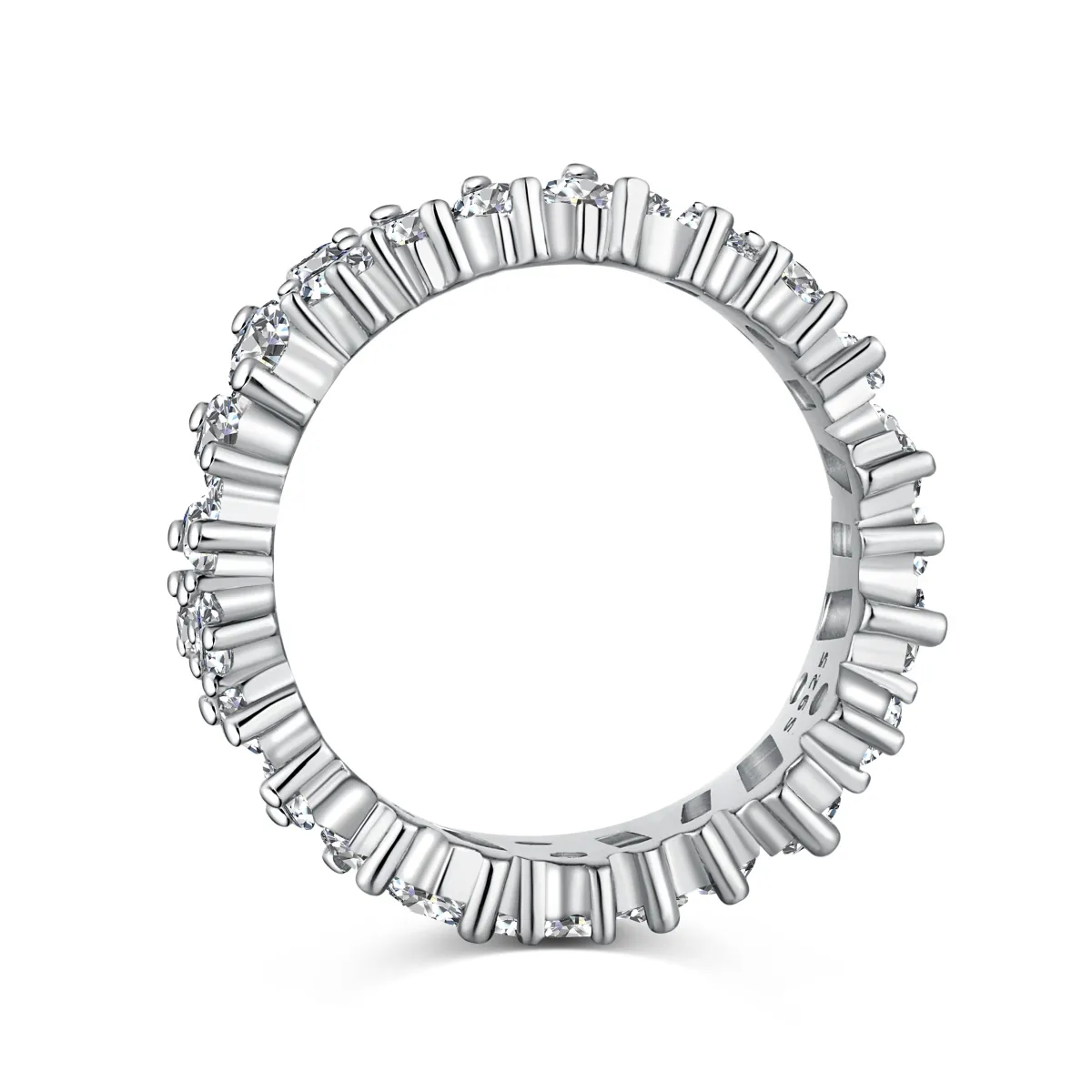 Rhodium Plated Cubic Zirconia Ring