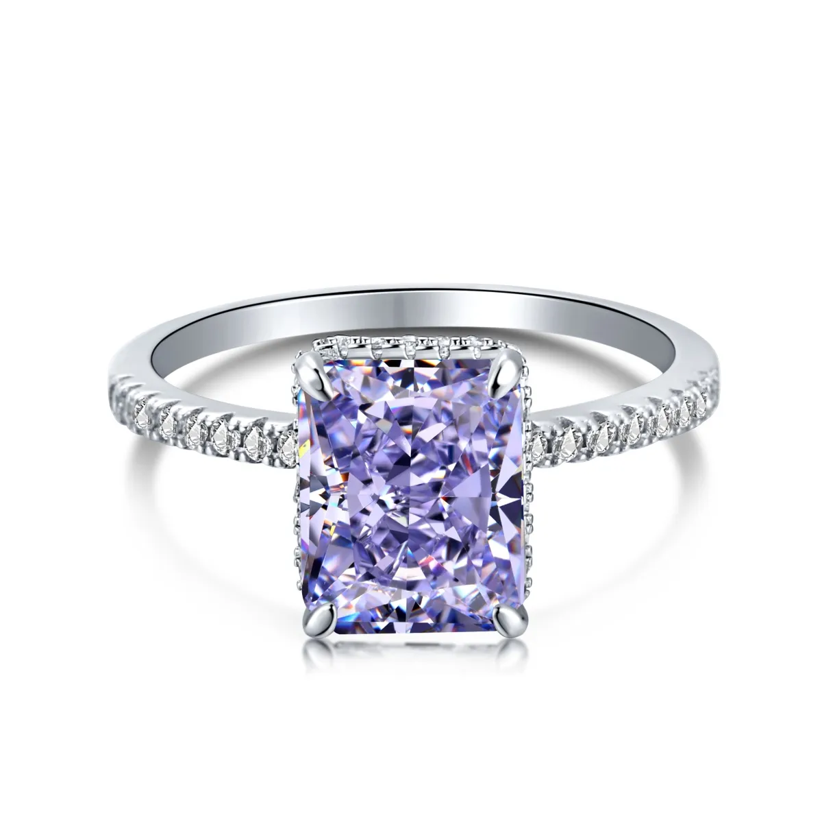 Minimalist Cubic Zirconia Sterling Silver Ring