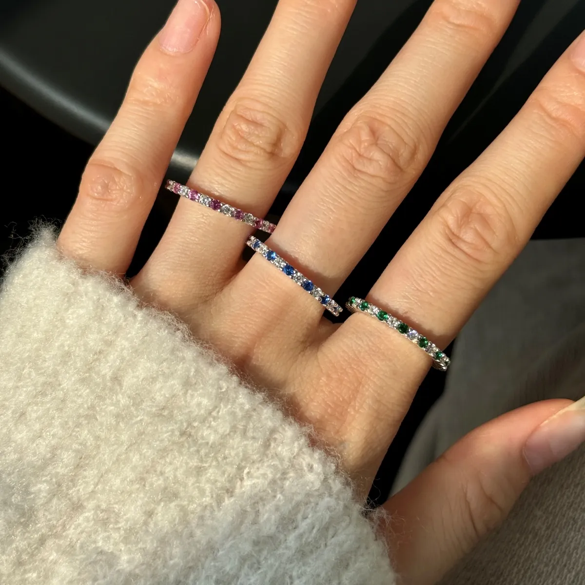 Statement Cubic Zirconia Sterling Silver Ring
