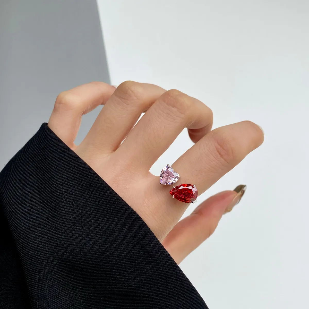 Cubic Zirconia Minimalist Ring — 925 Sterling Silver, Rhodium Plated
