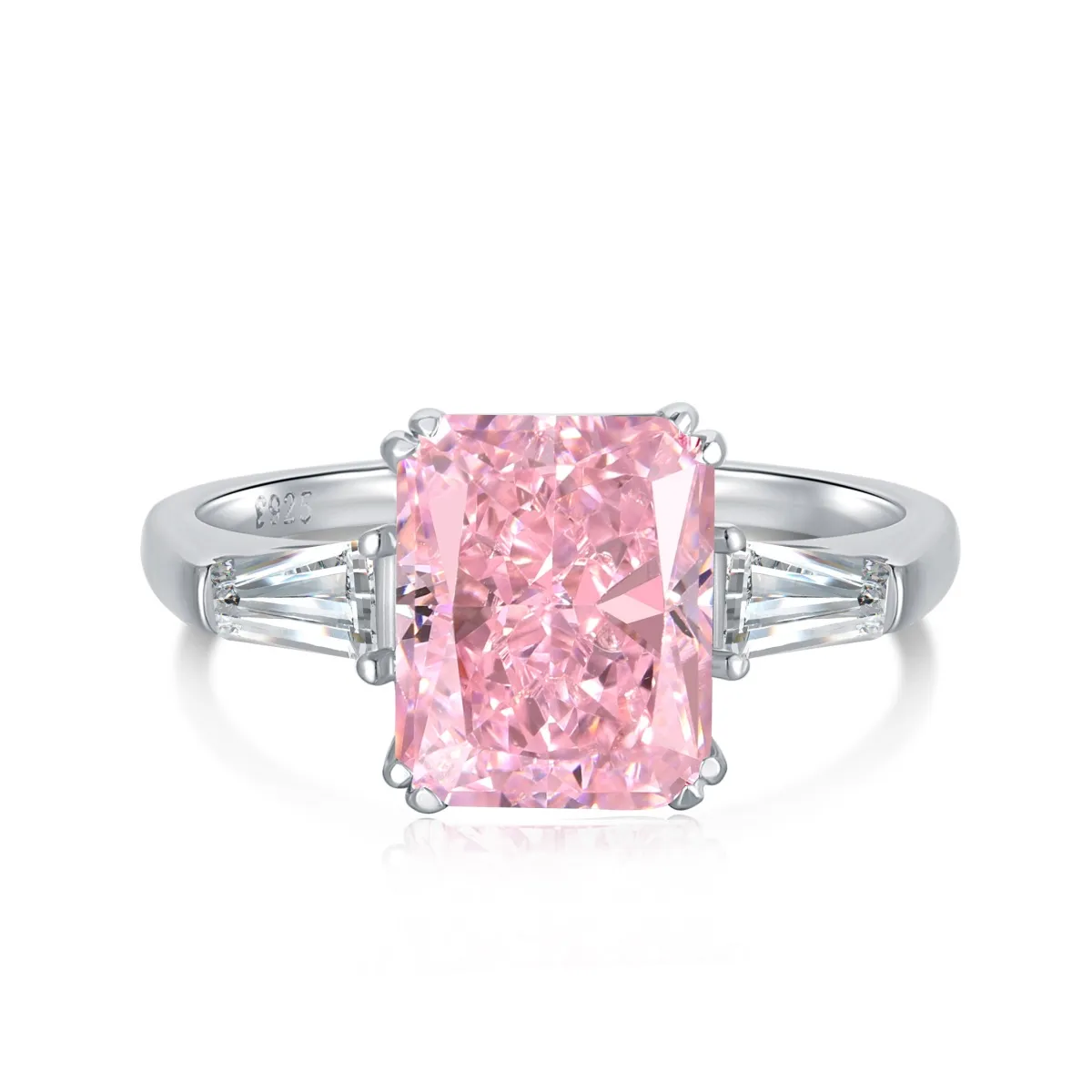 Minimalist Cubic Zirconia Sterling Silver Ring