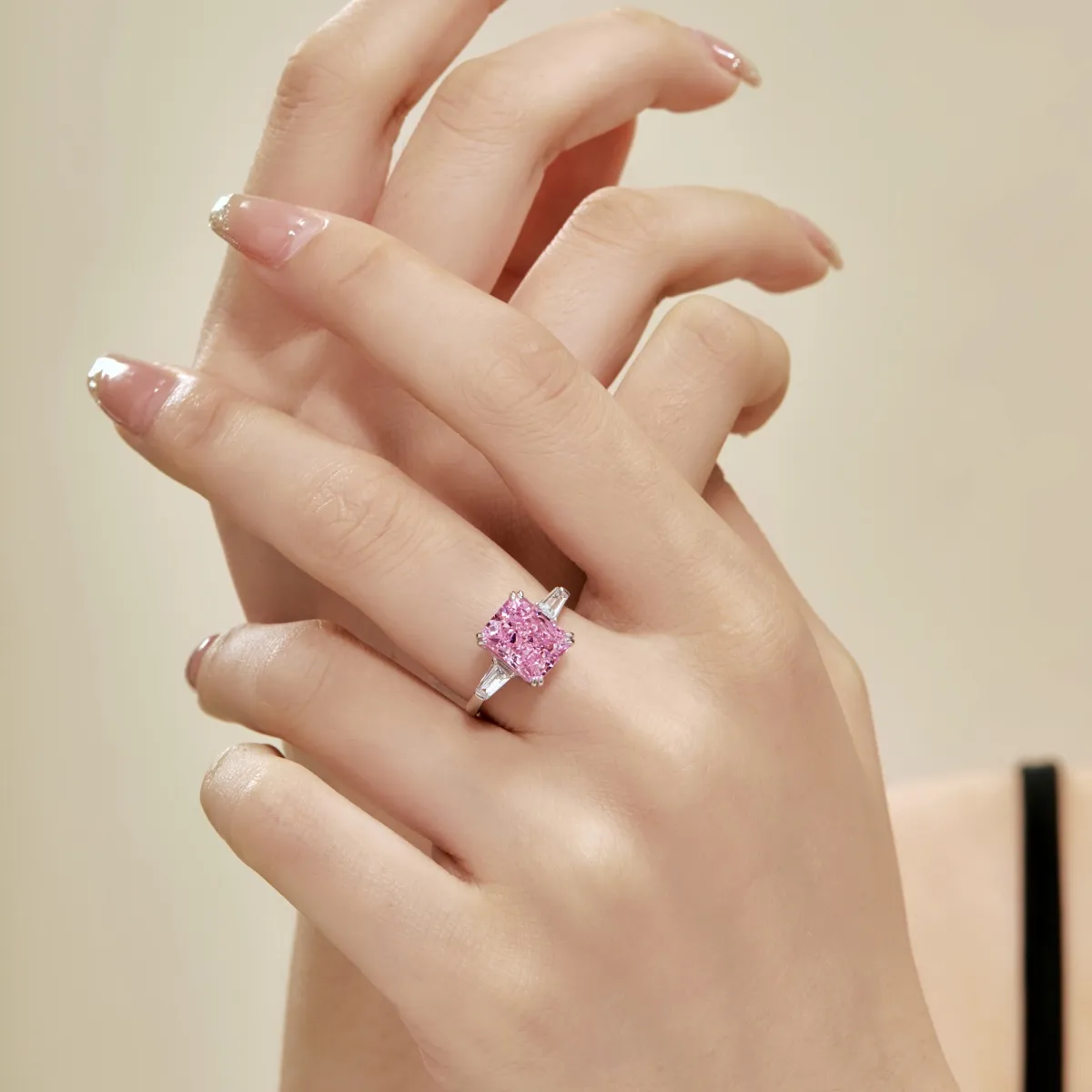 Minimalist Cubic Zirconia Sterling Silver Ring