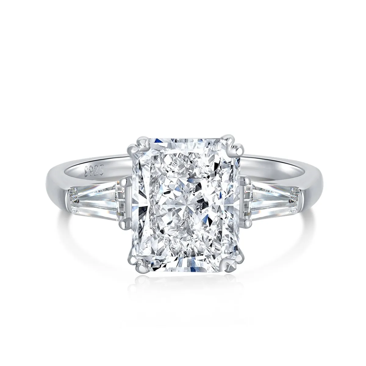 Minimalist Cubic Zirconia Sterling Silver Ring
