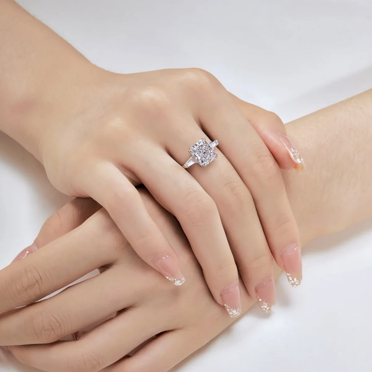 Minimalist Cubic Zirconia Sterling Silver Ring