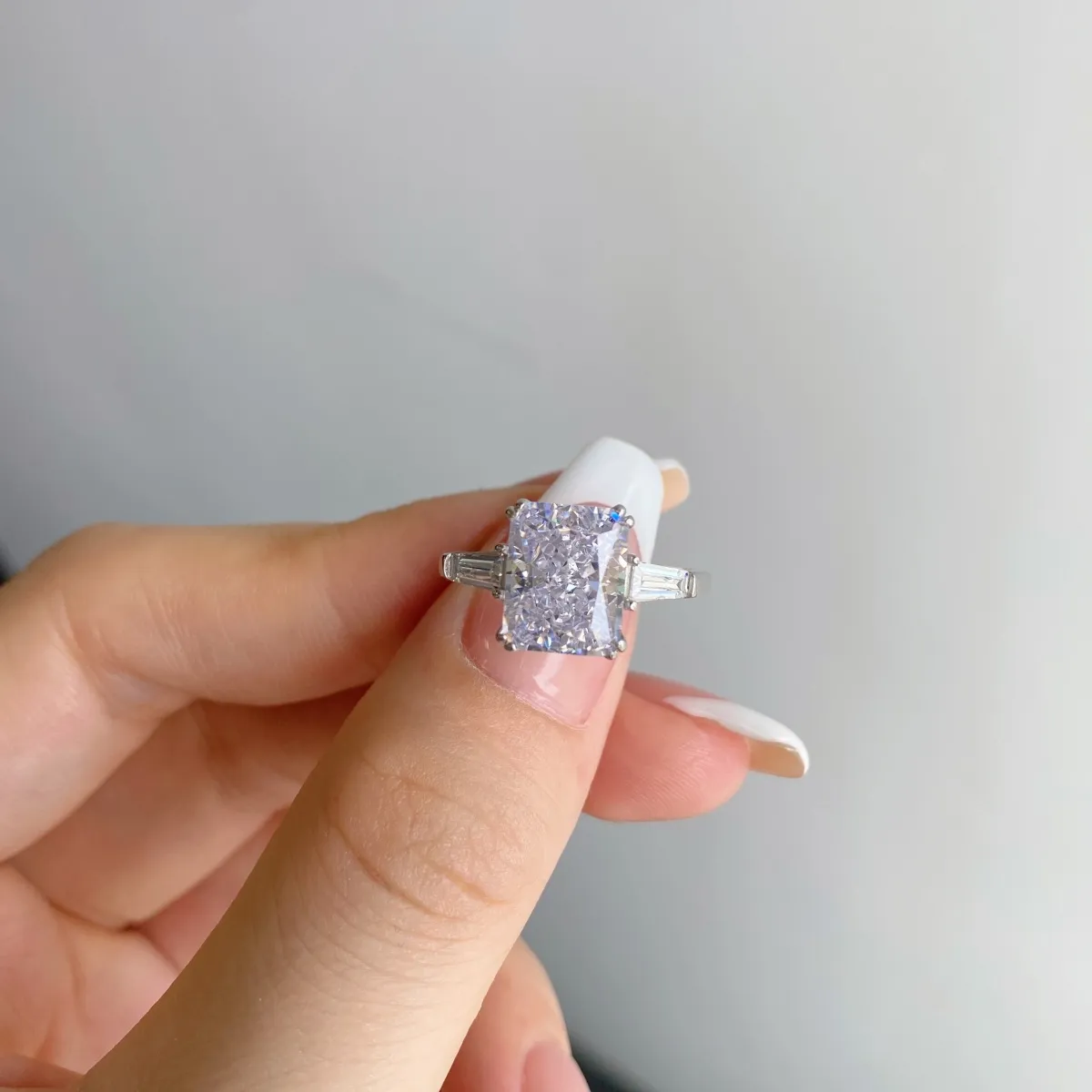 Minimalist Cubic Zirconia Sterling Silver Ring