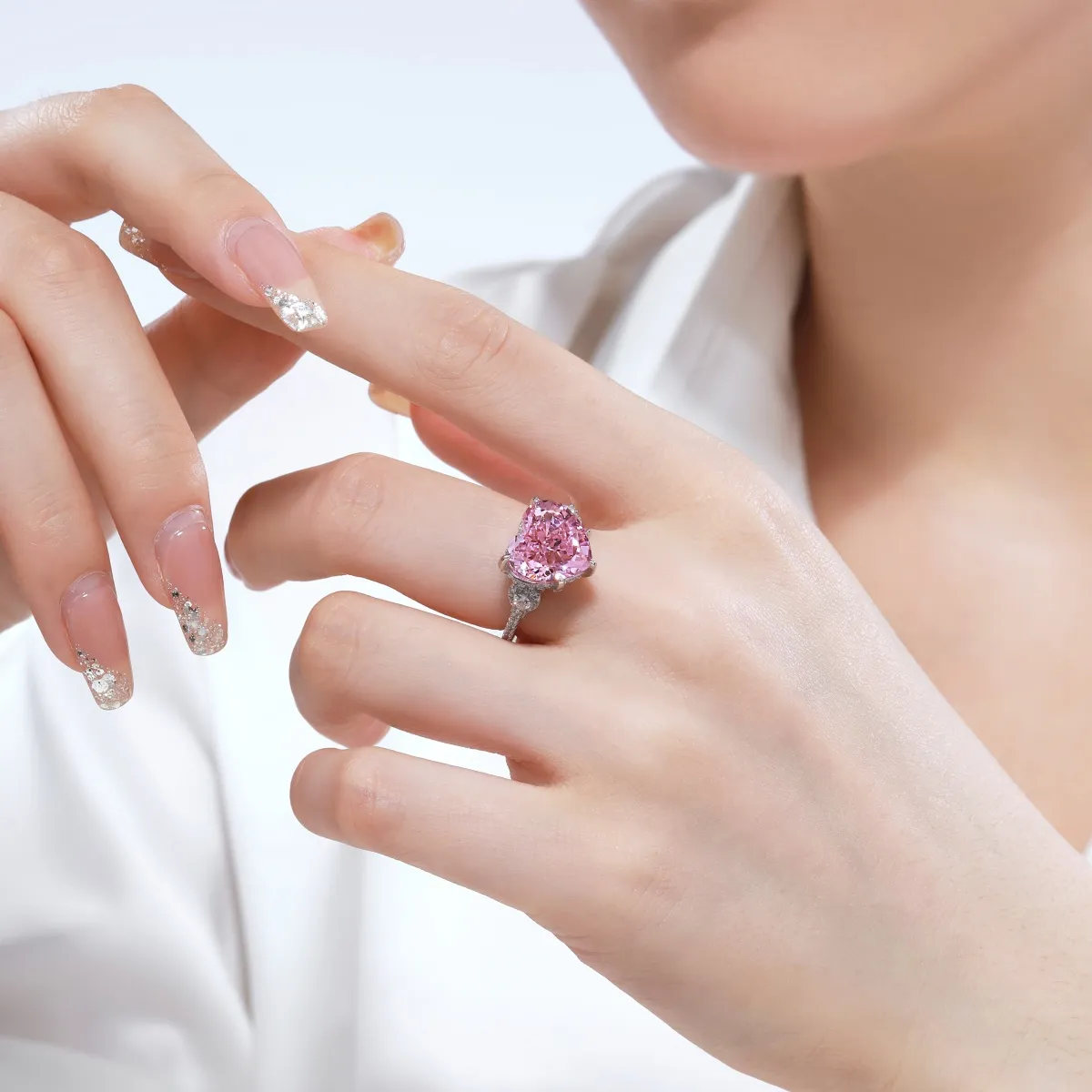 Minimalist Cubic Zirconia Sterling Silver Ring