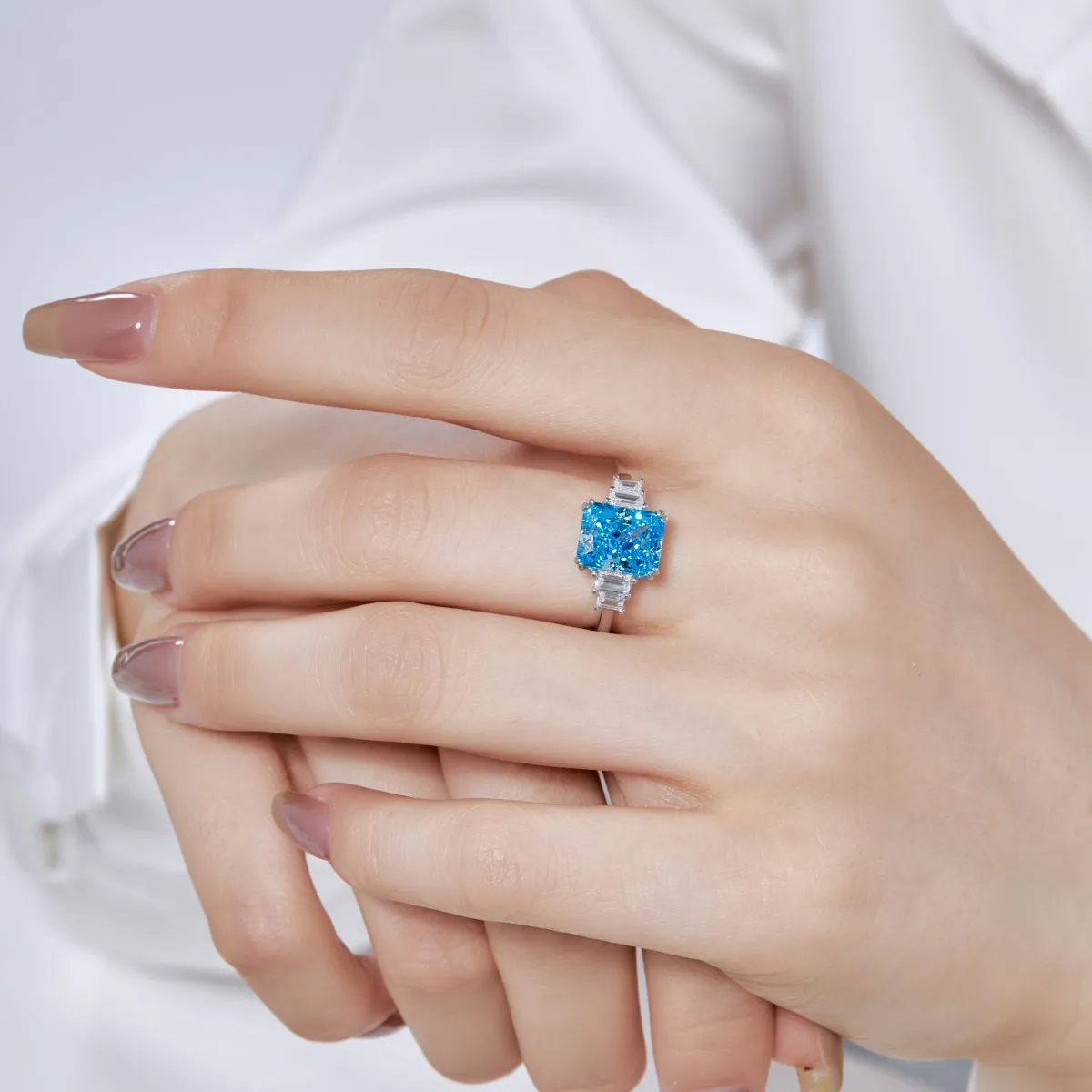 Sterling Silver Cubic Zirconia Bridal Ring