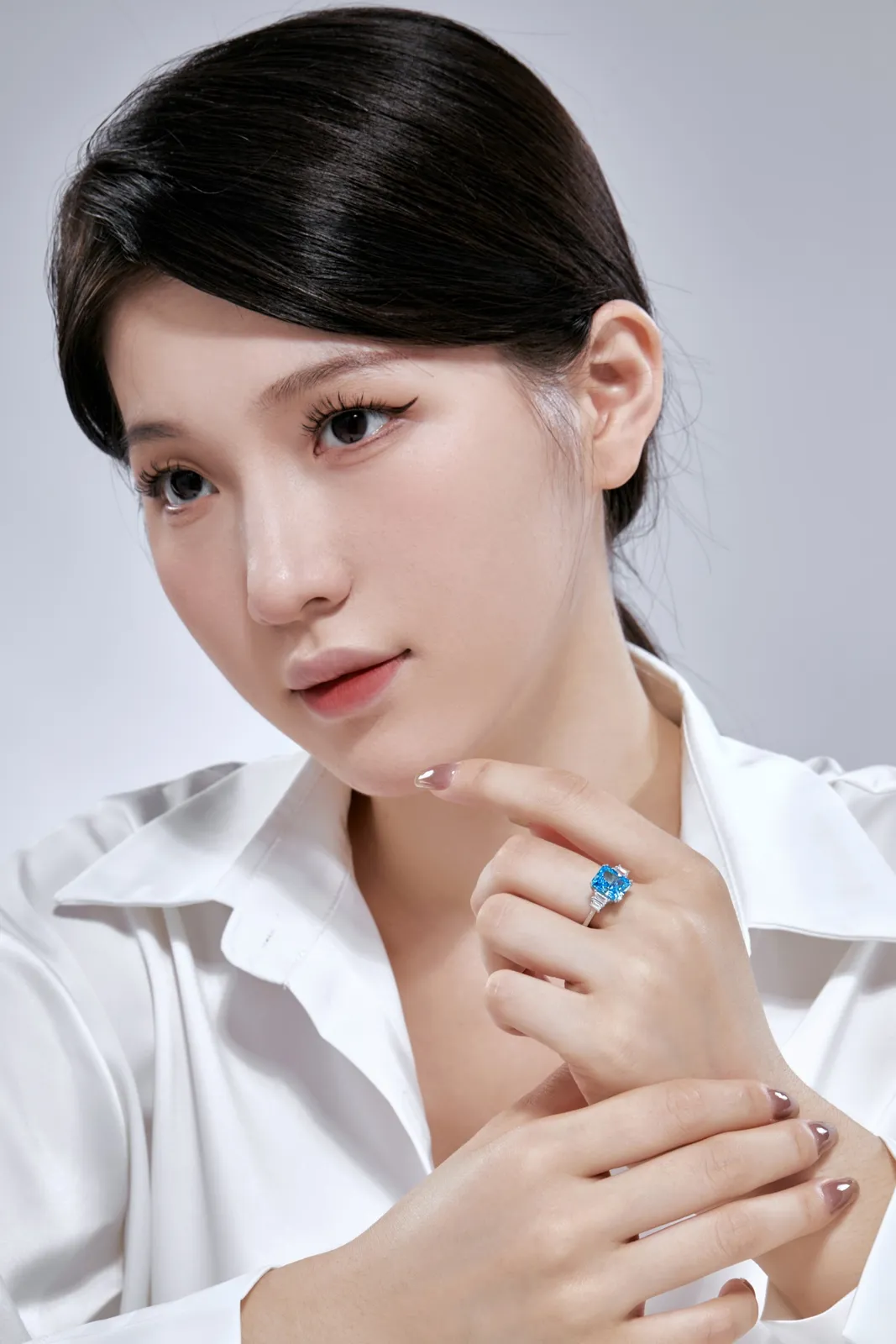 Sterling Silver Cubic Zirconia Bridal Ring