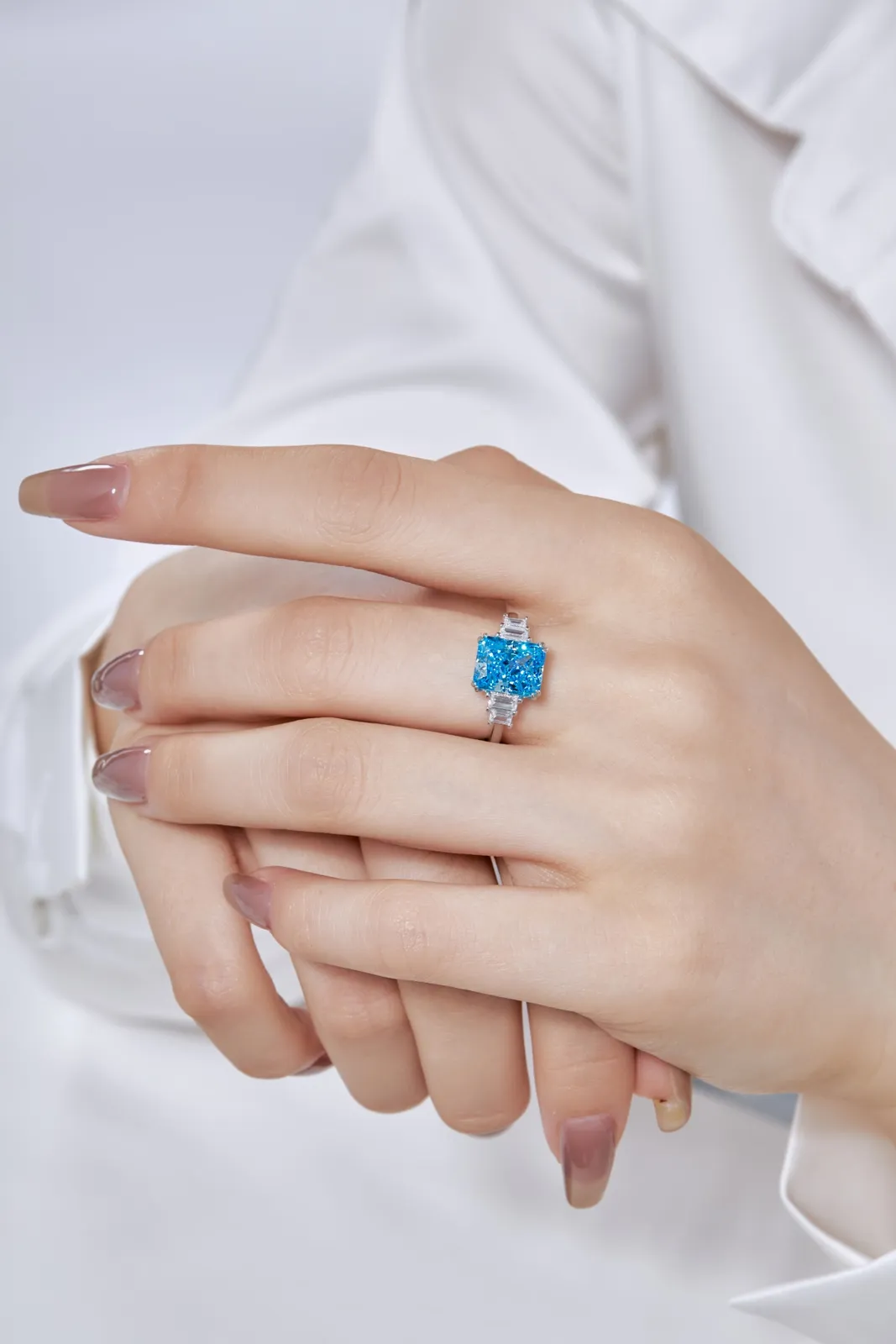 Sterling Silver Cubic Zirconia Bridal Ring