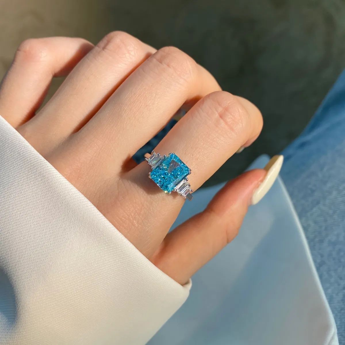 Sterling Silver Cubic Zirconia Bridal Ring