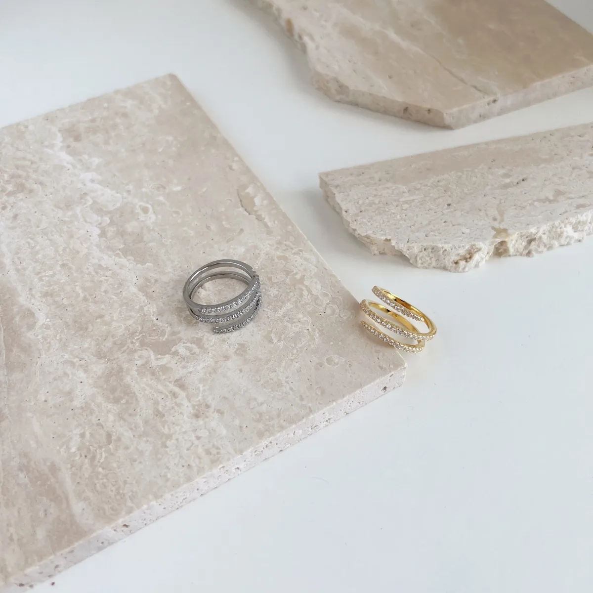 Minimalist Cubic Zirconia Sterling Silver Ring