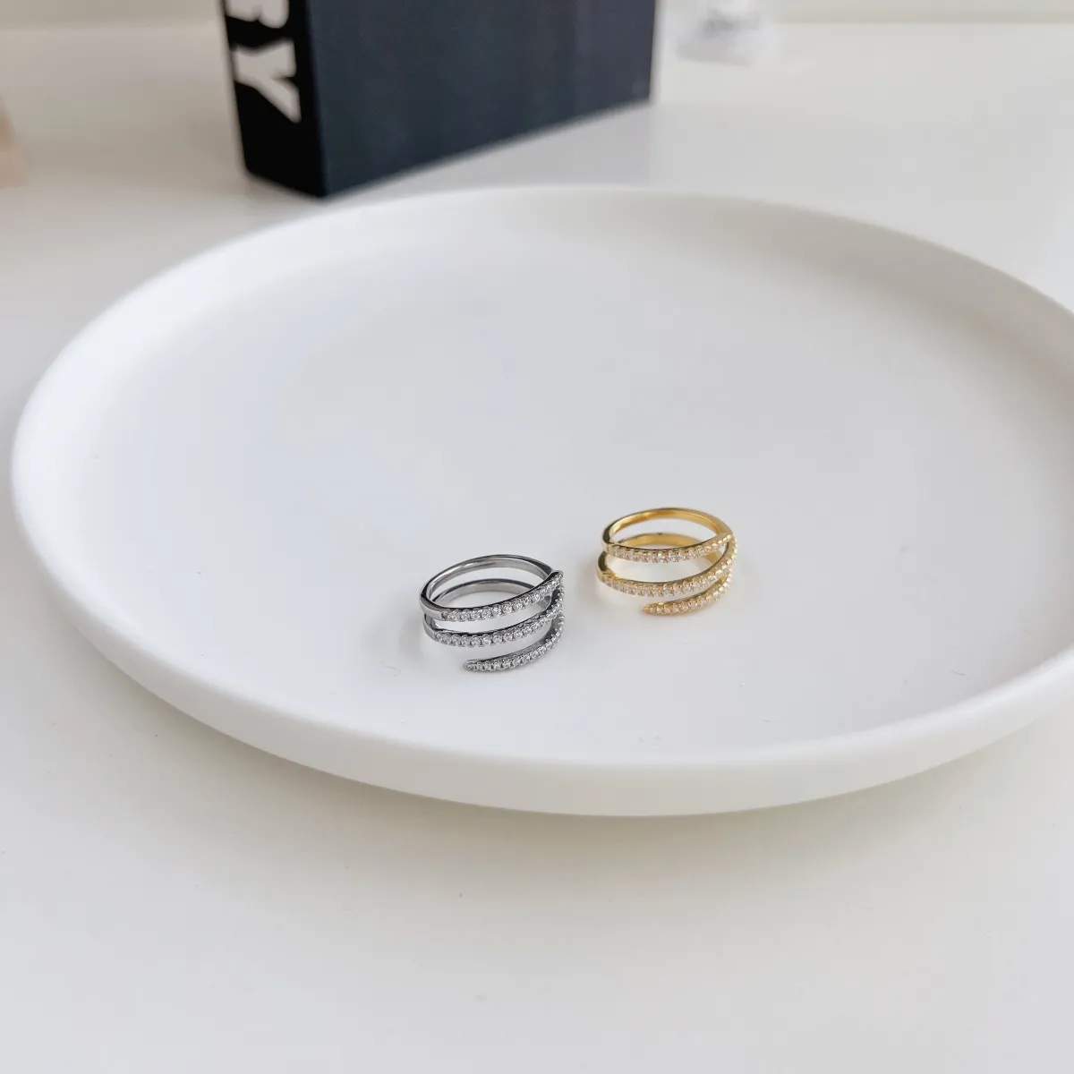 Minimalist Cubic Zirconia Sterling Silver Ring