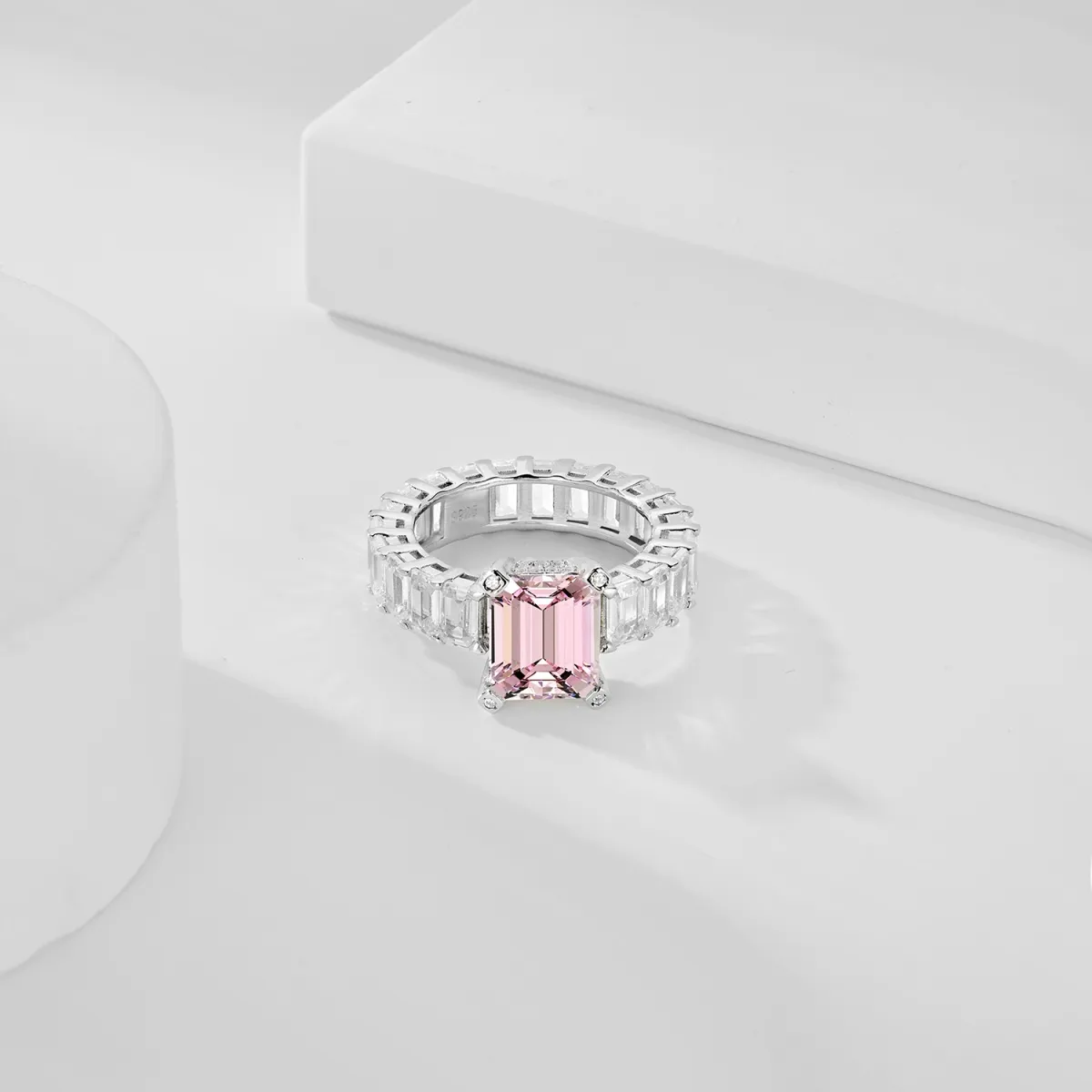 Minimalist Cubic Zirconia Sterling Sier Ring