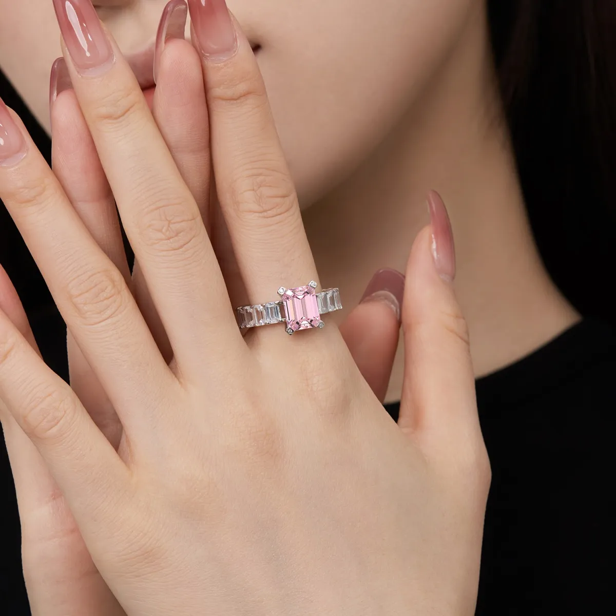 Minimalist Cubic Zirconia Sterling Sier Ring