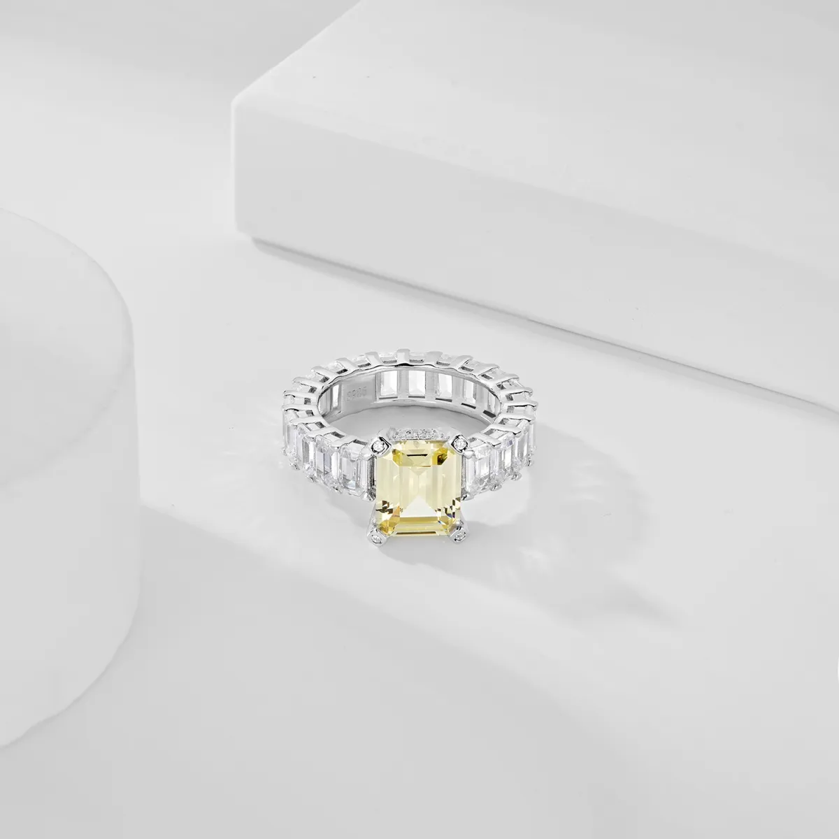 Minimalist Cubic Zirconia Sterling Sier Ring