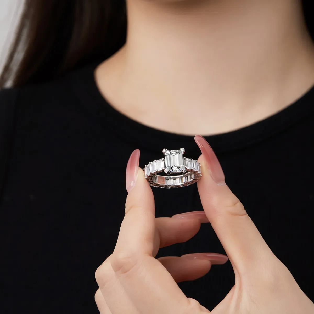 Minimalist Cubic Zirconia Sterling Sier Ring