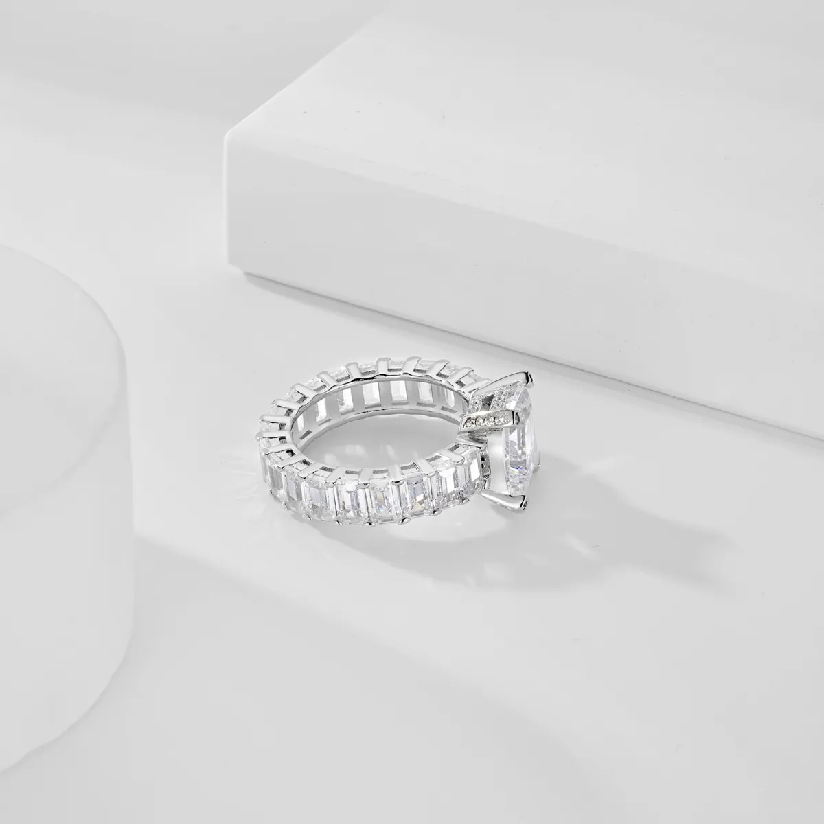 Minimalist Cubic Zirconia Sterling Sier Ring