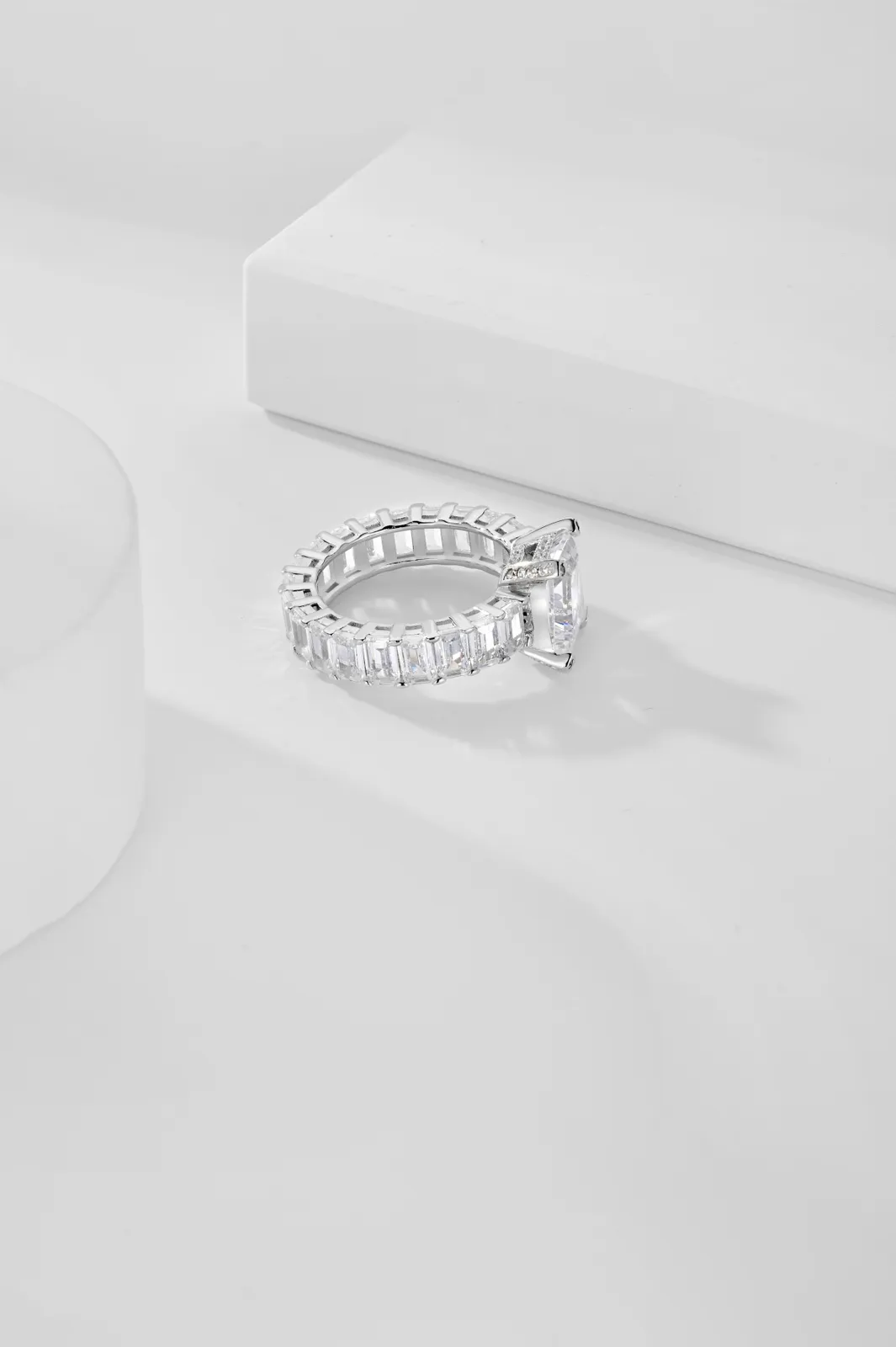 Minimalist Cubic Zirconia Sterling Sier Ring