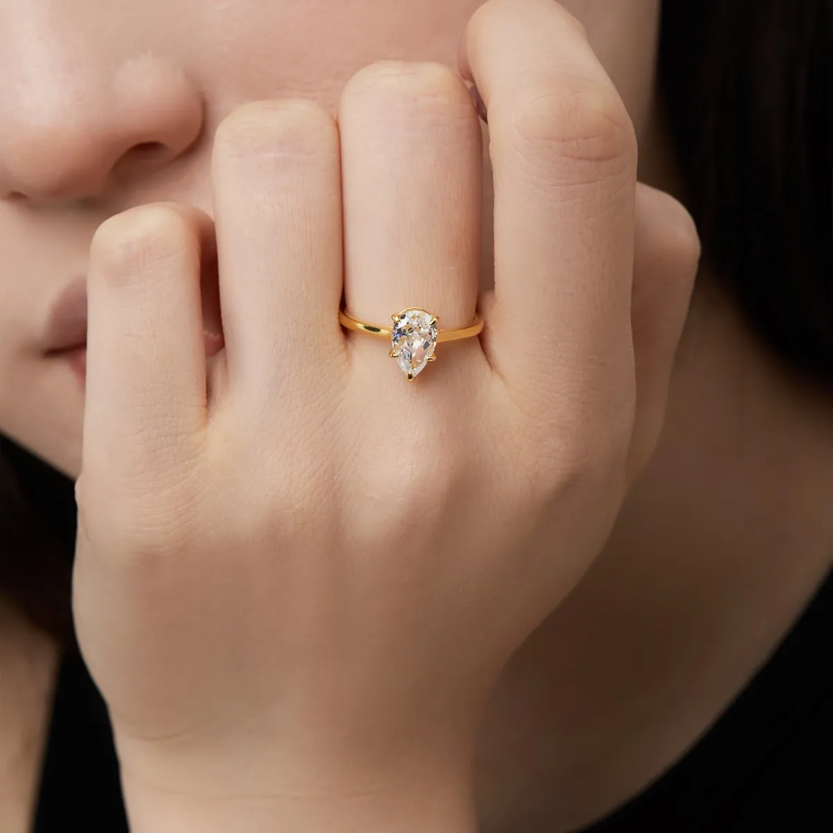 Gold Plated Cubic Zirconia Ring