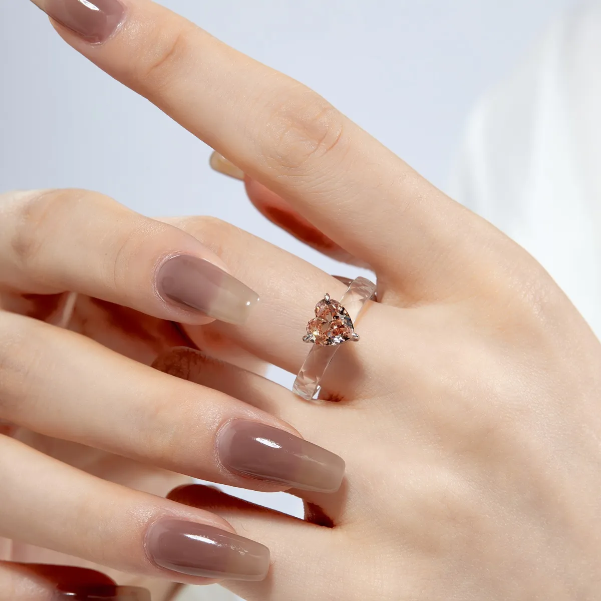 Minimalist Cubic Zirconia Sterling Silver Ring