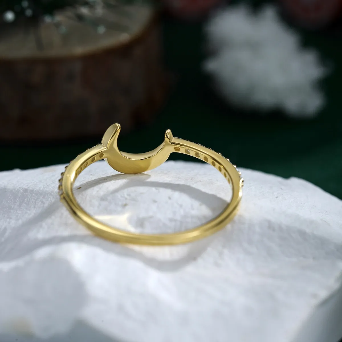 Gold Plated Sterling Silver Cubic Zirconia Ring
