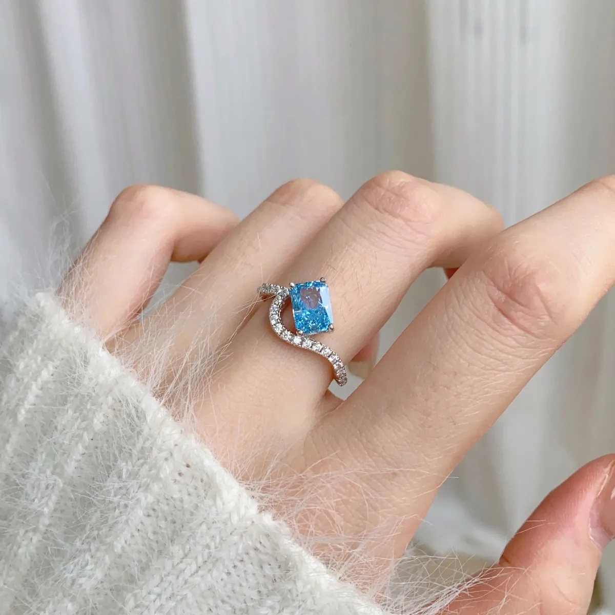 Cubic Zirconia Sterling Silver Ring