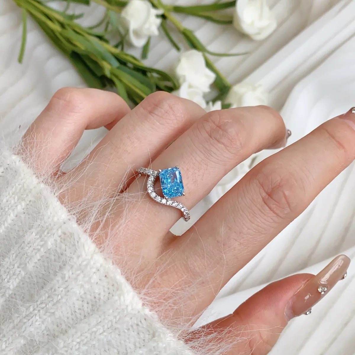 Cubic Zirconia Sterling Silver Ring