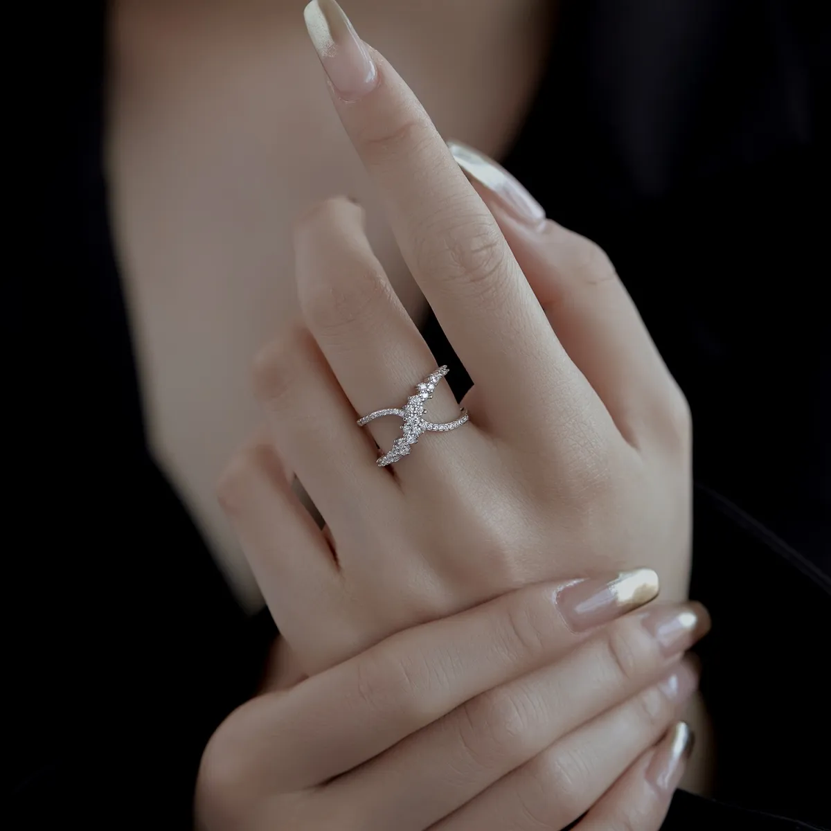 Minimalist Cubic Zirconia Sterling Silver Ring