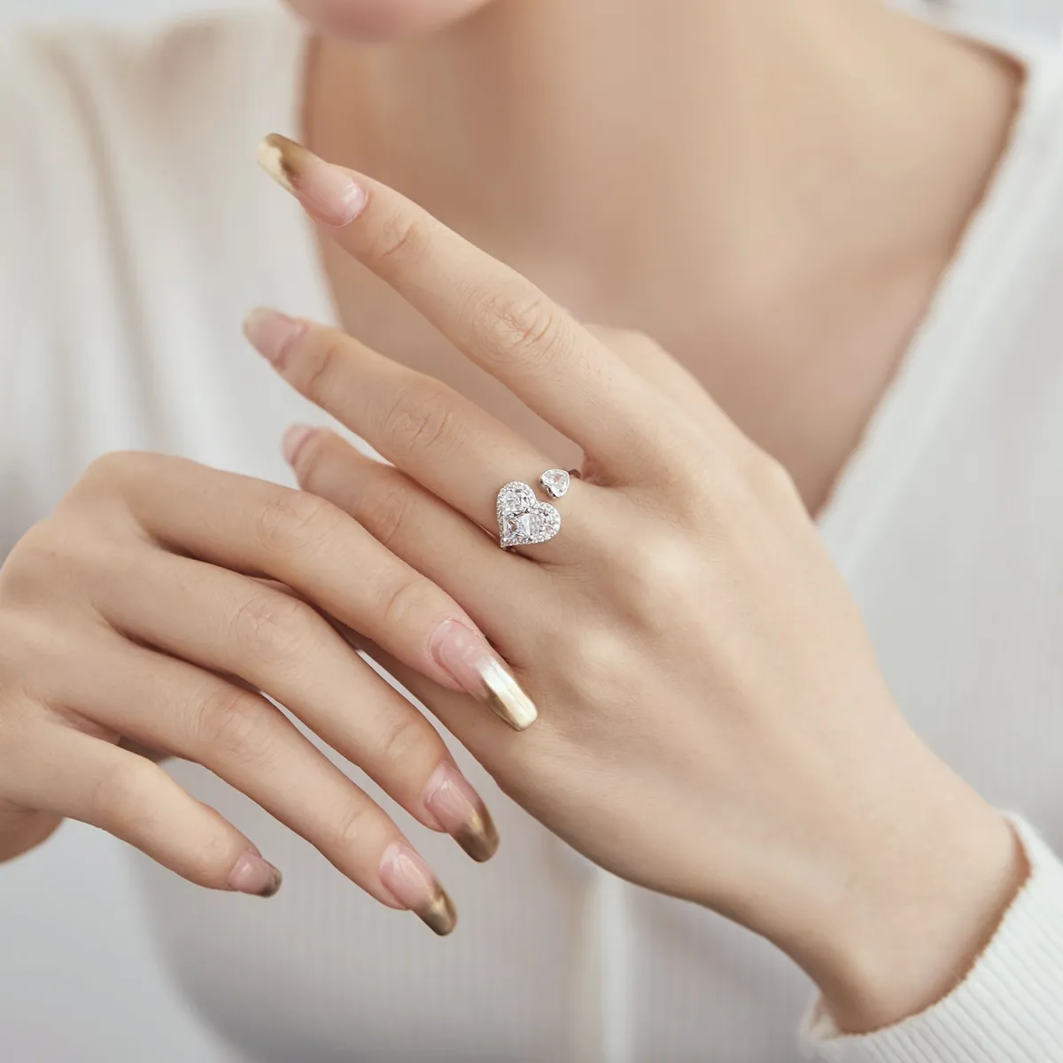 Minimalist Cubic Zirconia Sterling Silver Ring