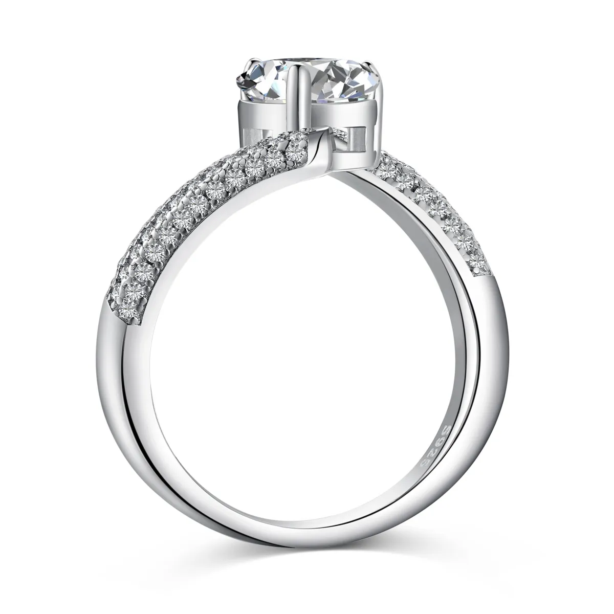 Minimalist Cubic Zirconia Sterling Silver Ring