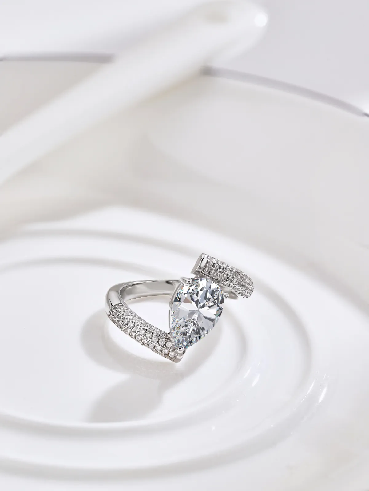 Minimalist Cubic Zirconia Sterling Silver Ring