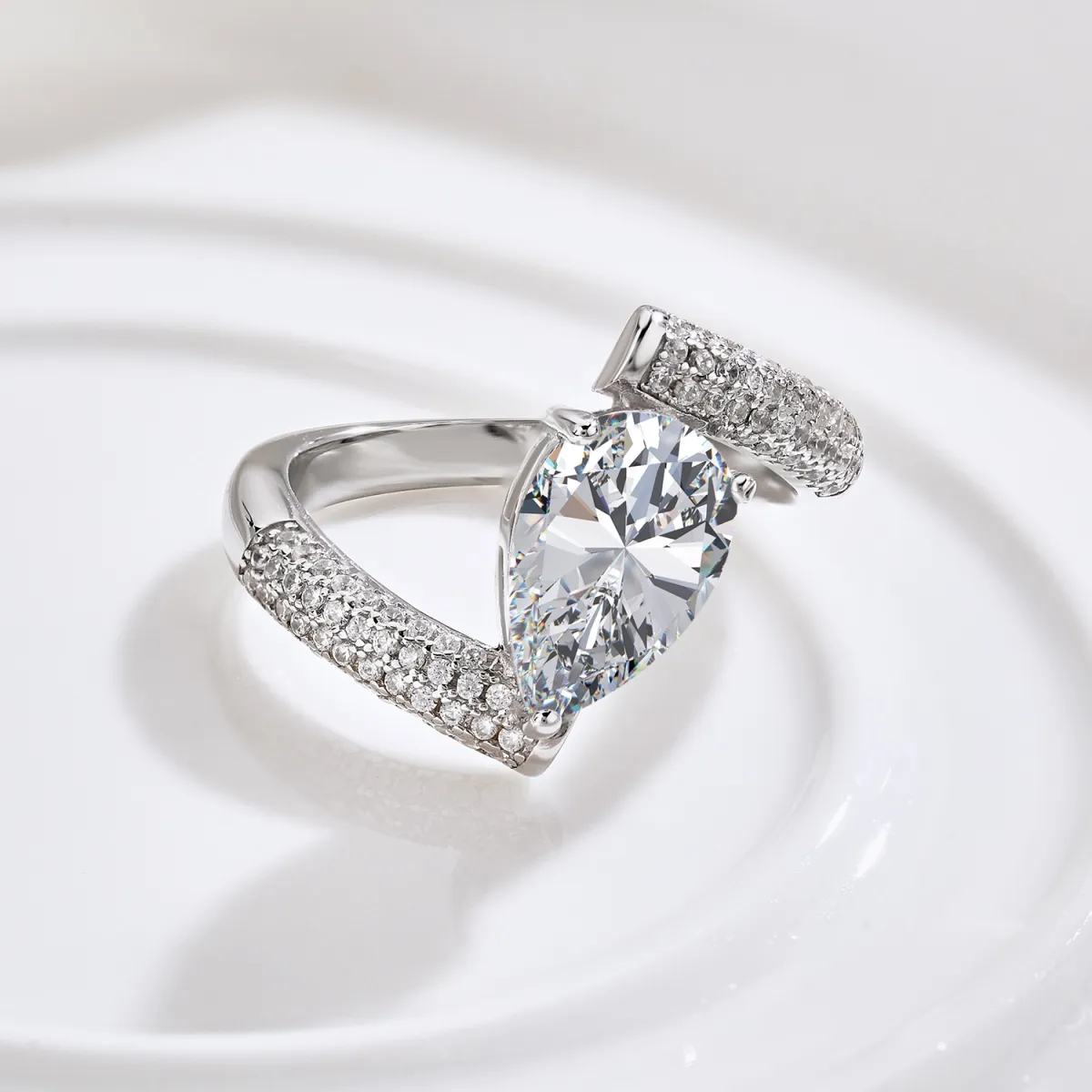Minimalist Cubic Zirconia Sterling Silver Ring