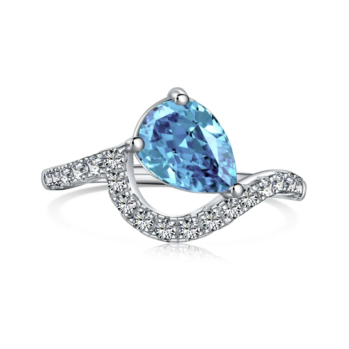 Minimalist Cubic Zirconia Sterling Sier Ring