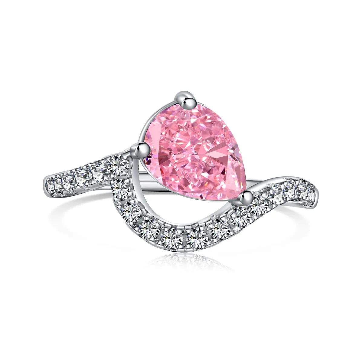 Minimalist Cubic Zirconia Sterling Silver Ring