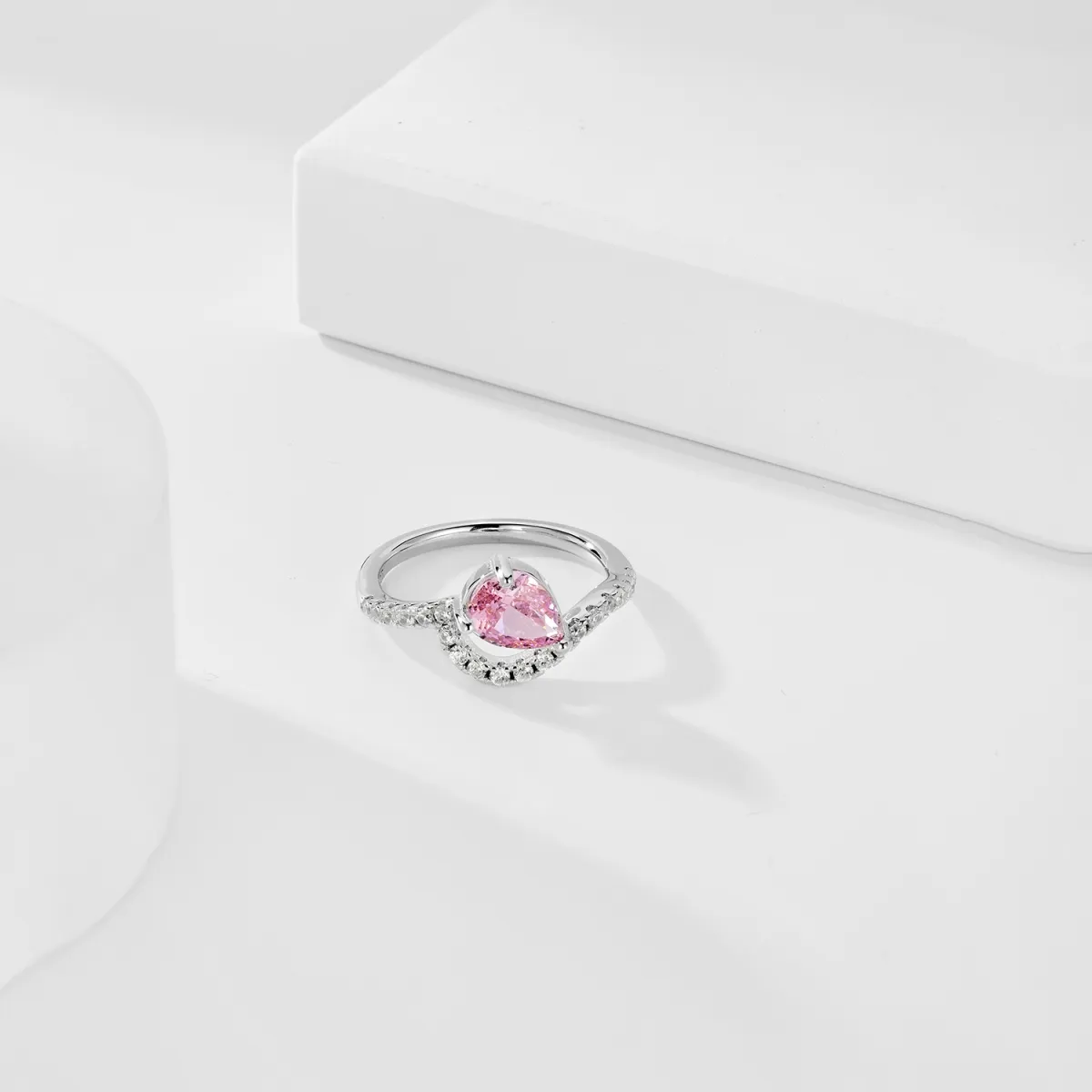 Minimalist Cubic Zirconia Sterling Silver Ring