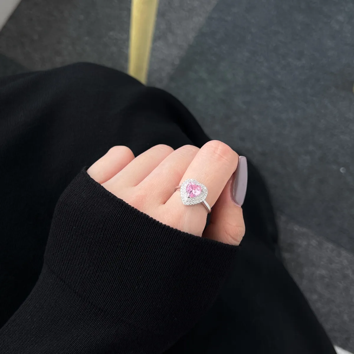 Minimalist Cubic Zirconia Sterling Silver Ring