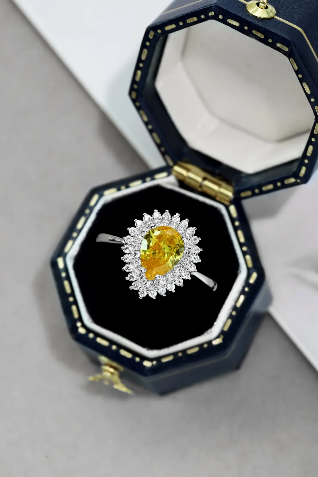 Minimalist Cubic Zirconia Sterling Sier Ring